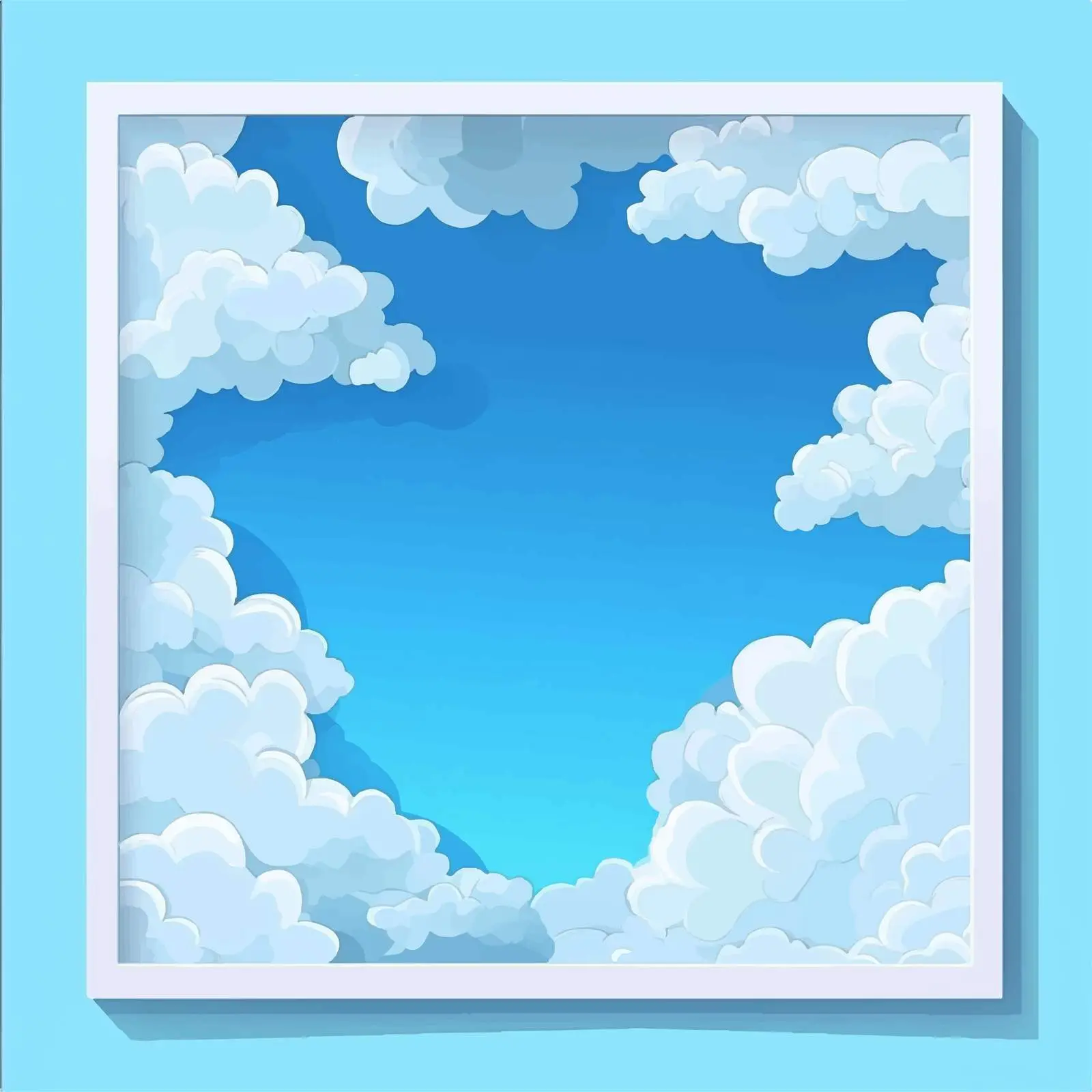 Flat Vector Blue Sky and Clouds — free download from Dotvec