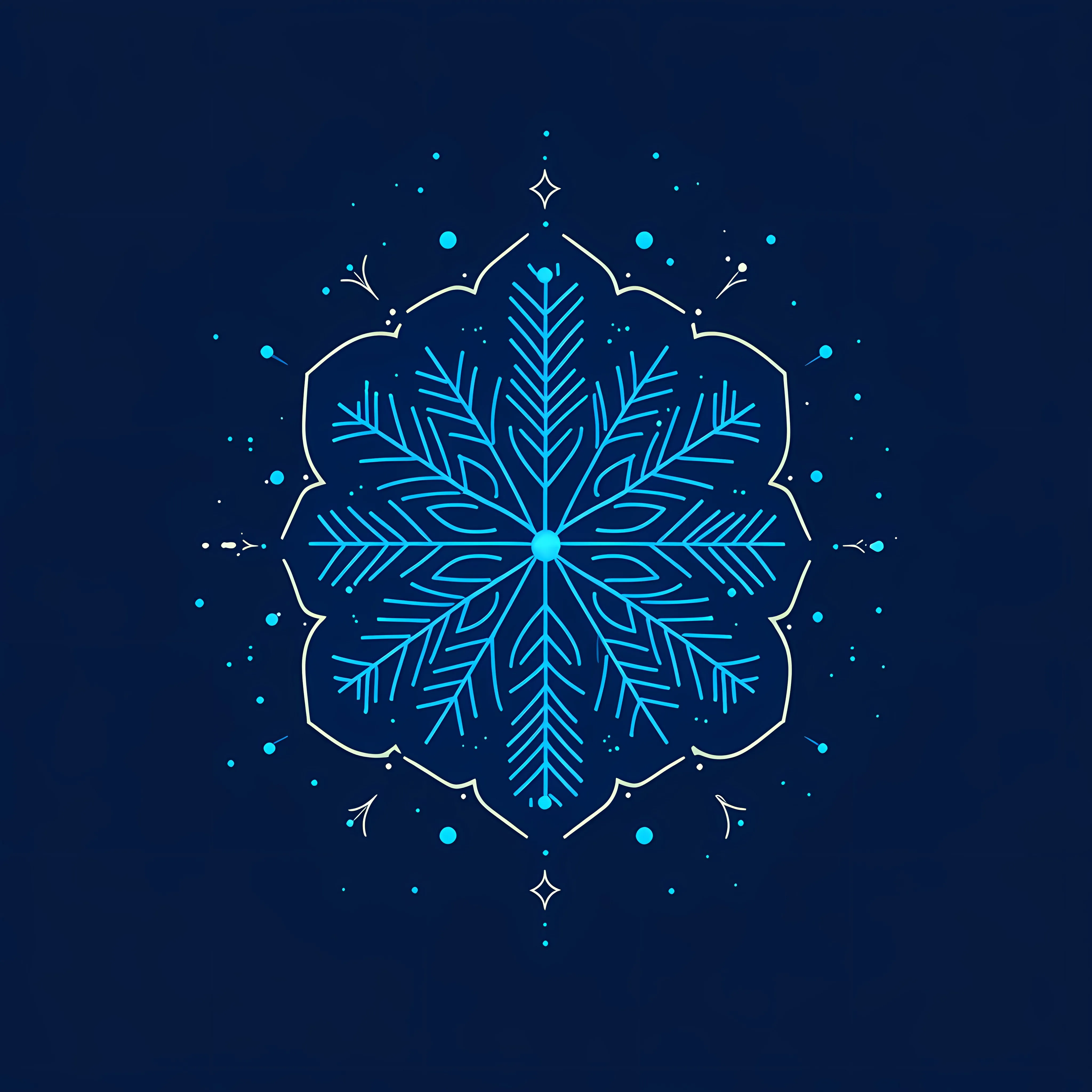 Blue Vector Snowflake Design for Winter — free download from Dotvec