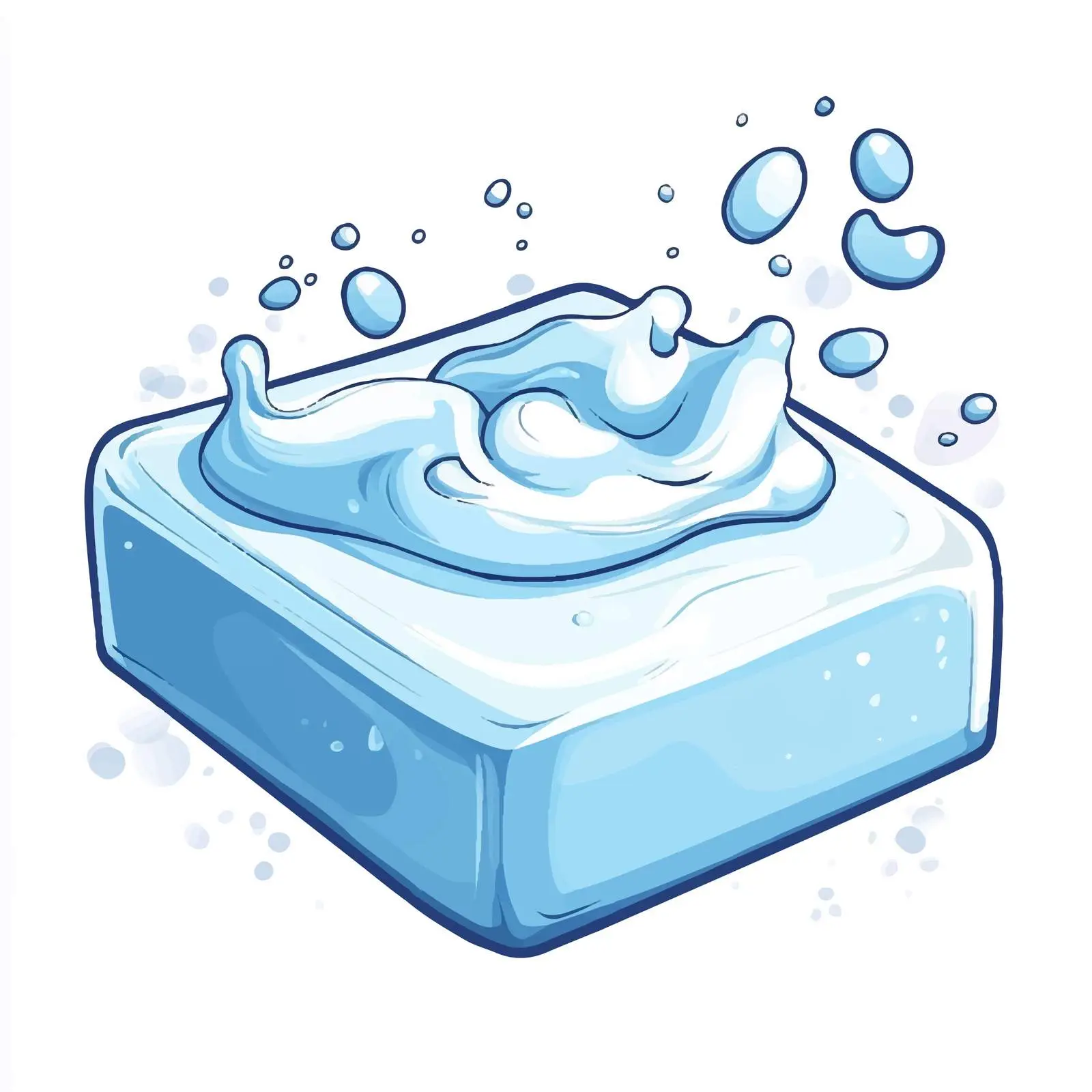 Blue Soap Cartoon Vector Illustration — free download from Dotvec