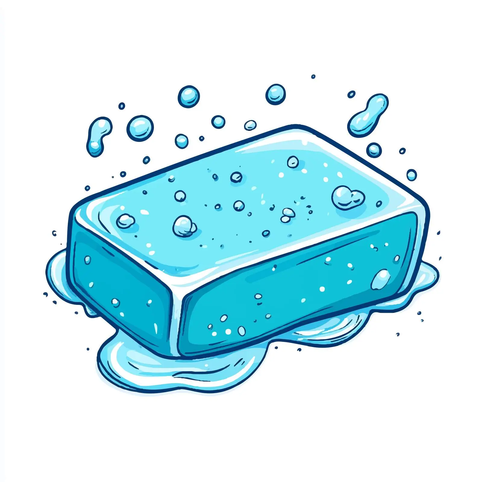 Blue Soap Cartoon Vector Illustration — free download from Dotvec