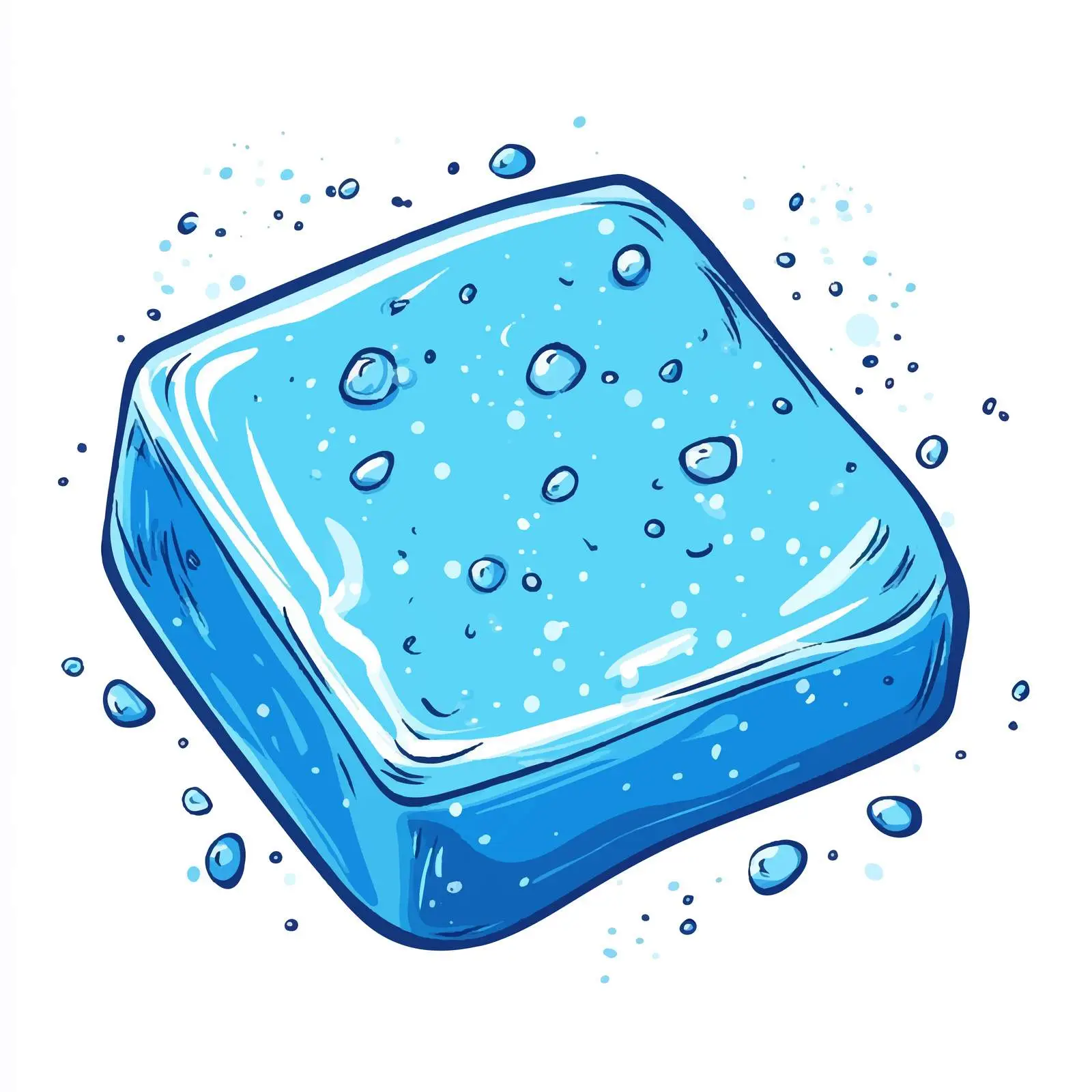 Blue Soap Cartoon Vector Illustration — free download from Dotvec