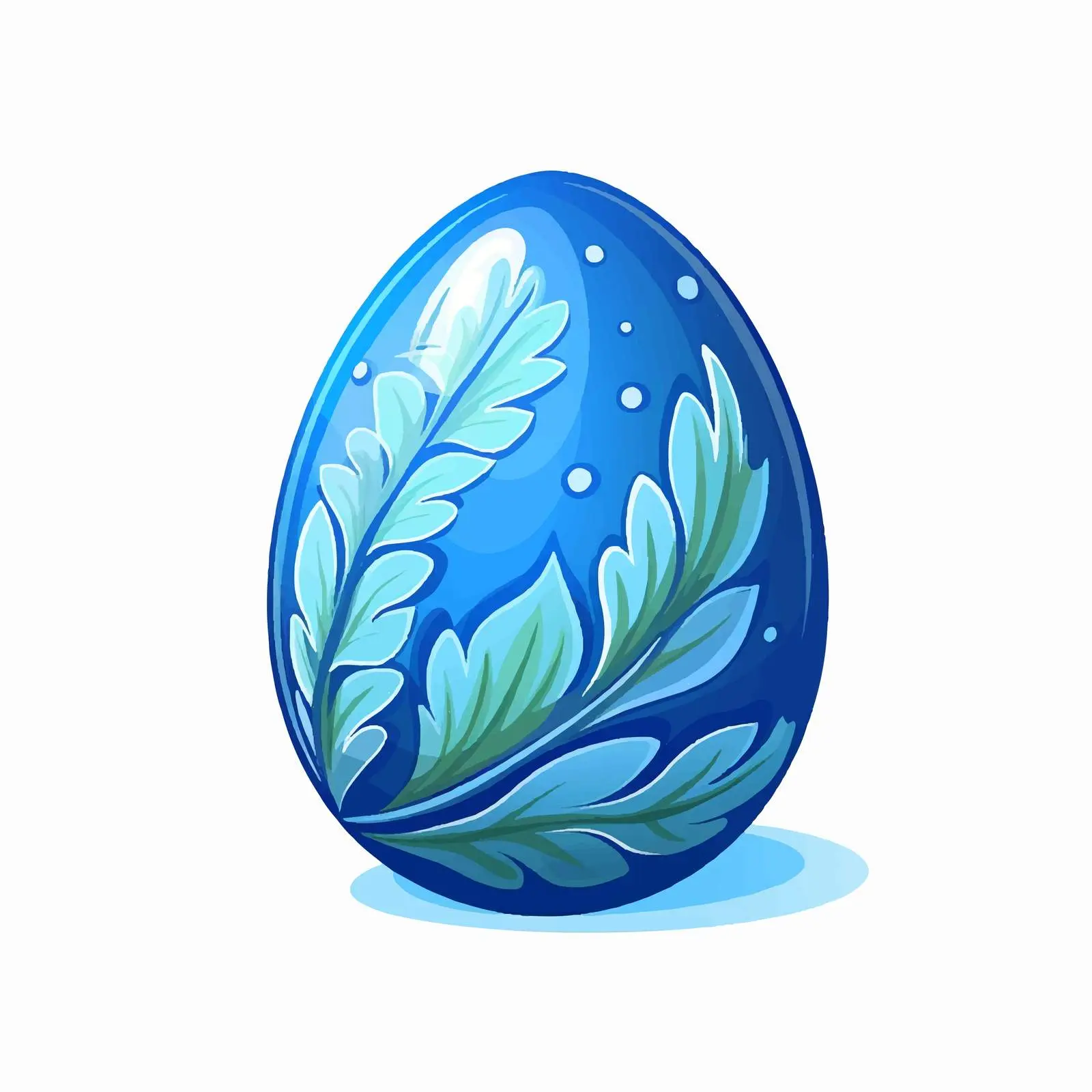 Blue Spring Painted Egg Cartoon Vector Illustration – free vector icon image from Dotvec