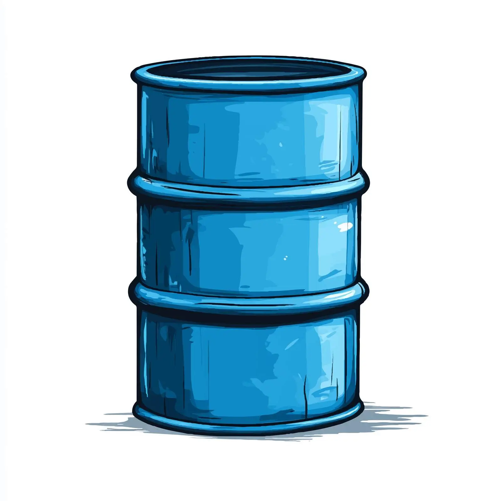 Blue Steel Barrel Cartoon Illustration — free download from Dotvec