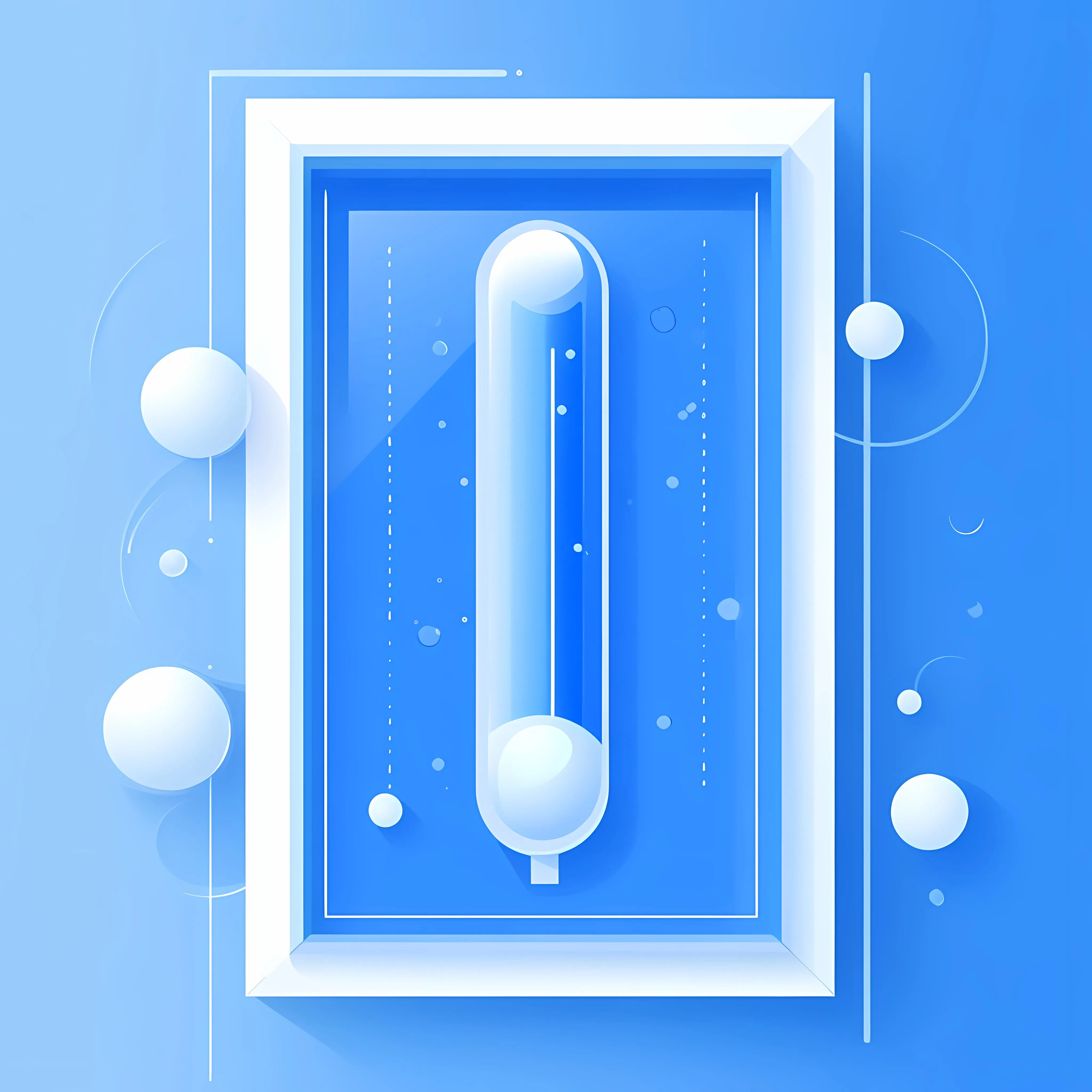 Blue Winter Thermometer Sticker Design — free download from Dotvec