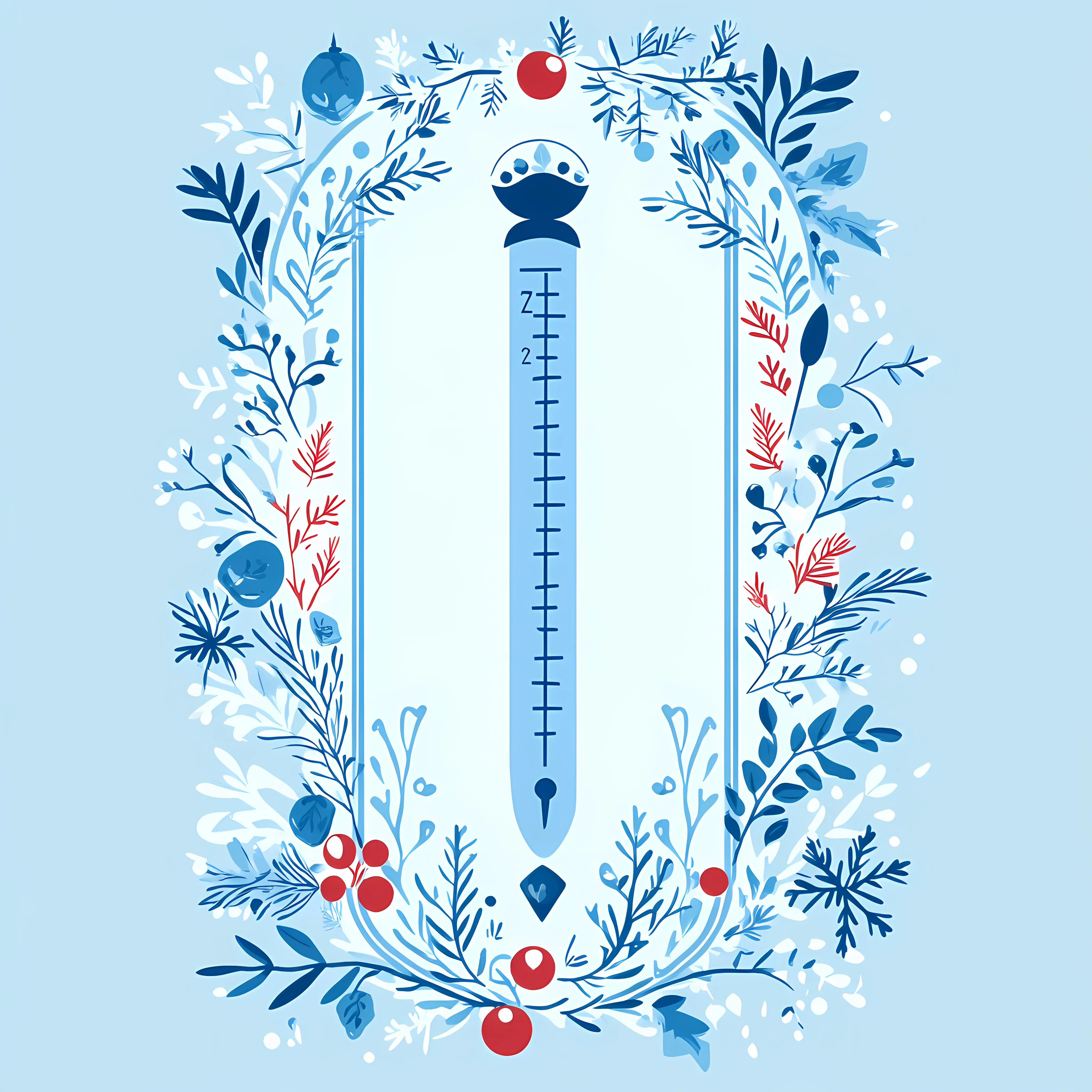 Blue Thermometer Winter Sticker Design — free download from Dotvec