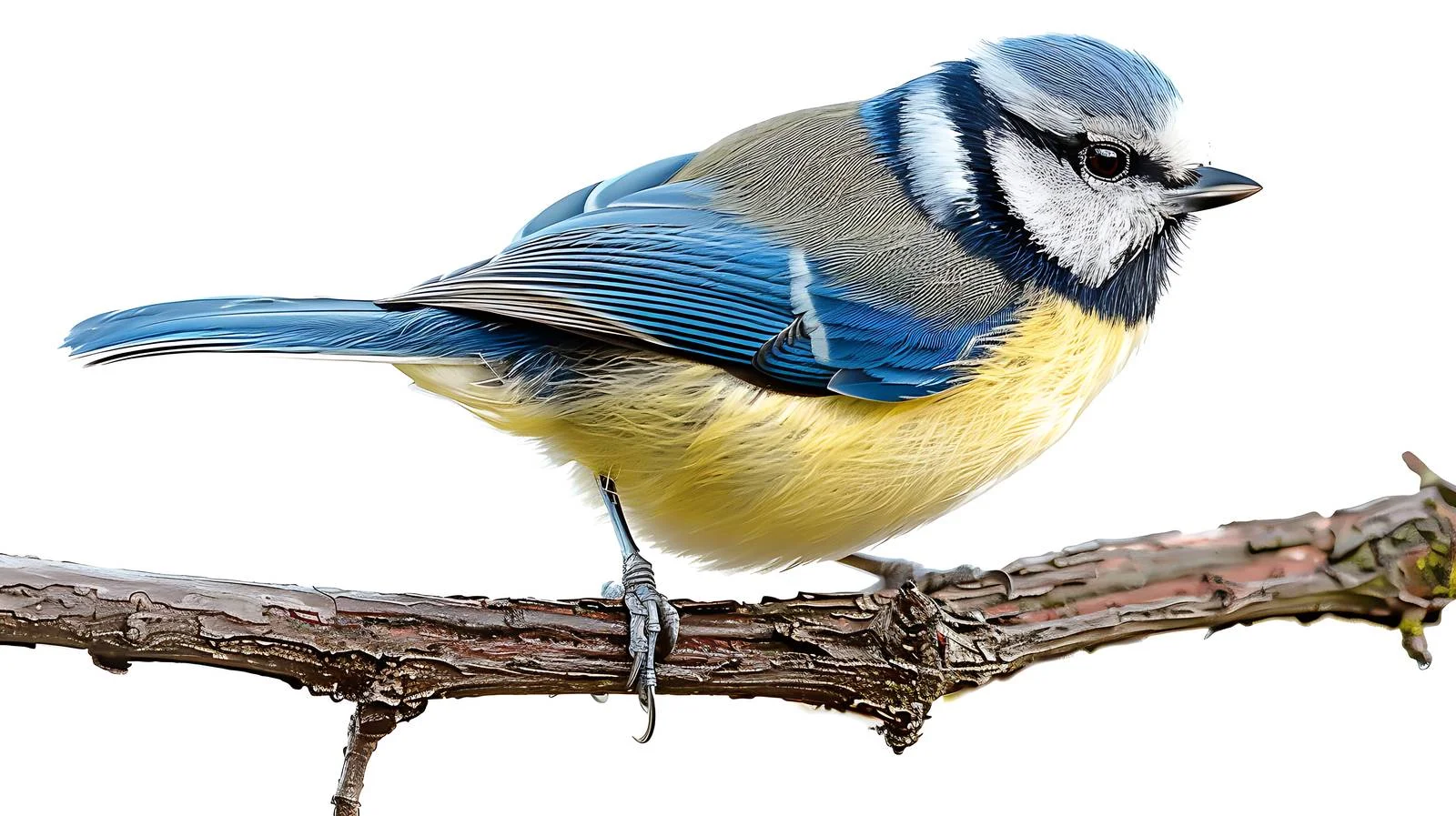 Blue Tit Bird on White Background — free download from Dotvec