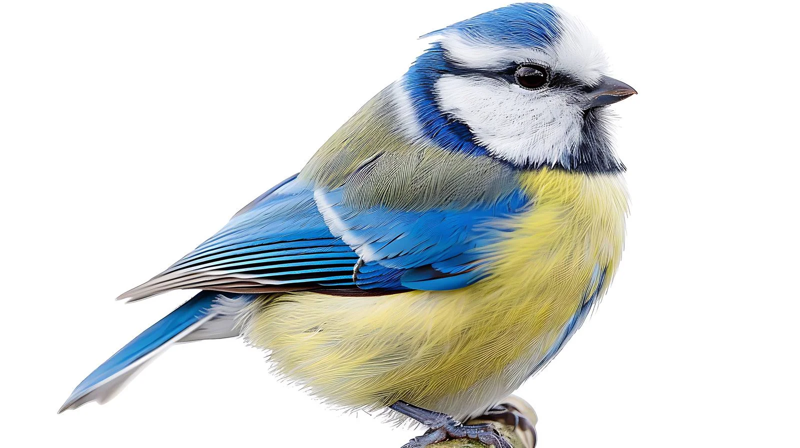 Single Blue Tit on White Background — free download from Dotvec