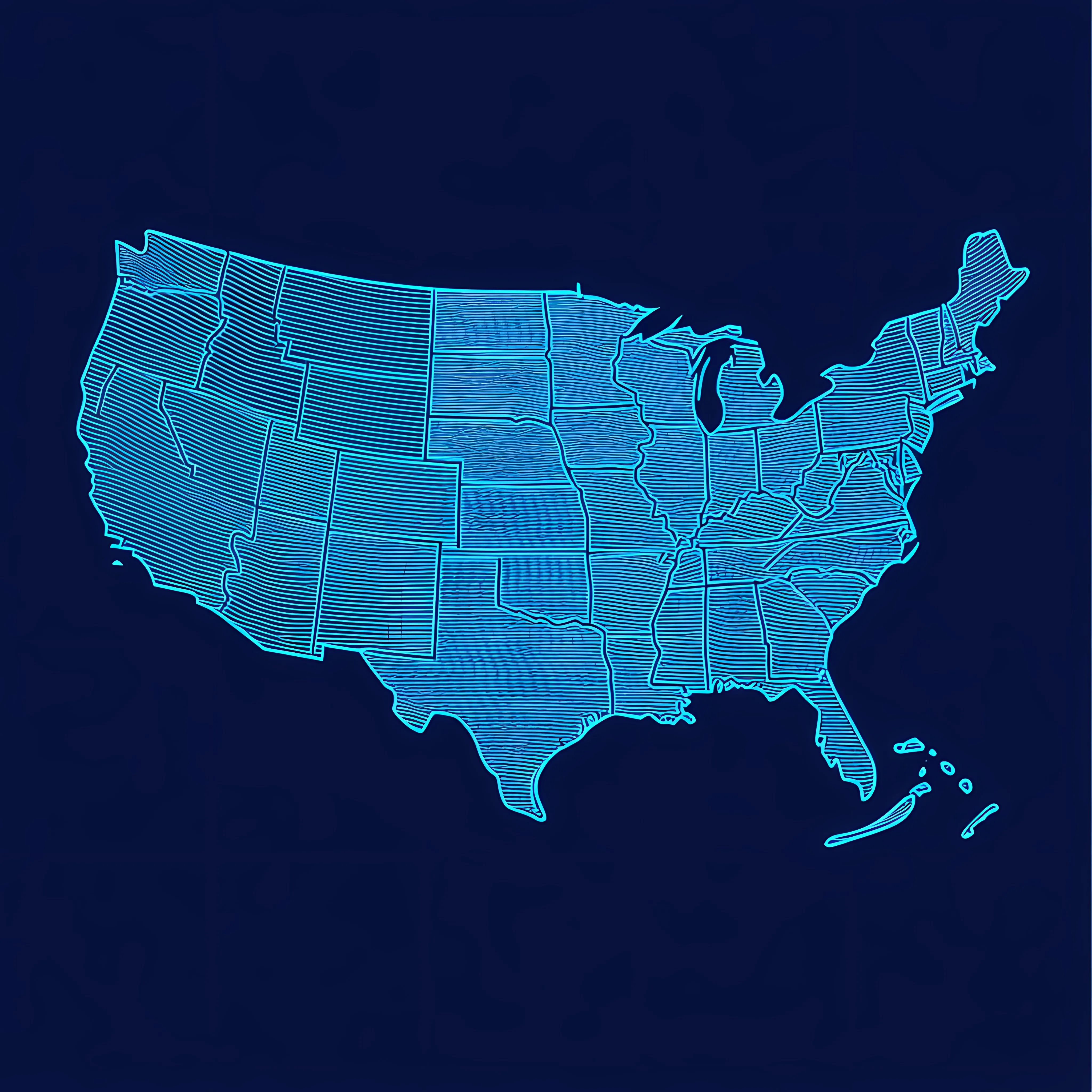 Blue USA Map Flat Vector Illustration — free download from Dotvec