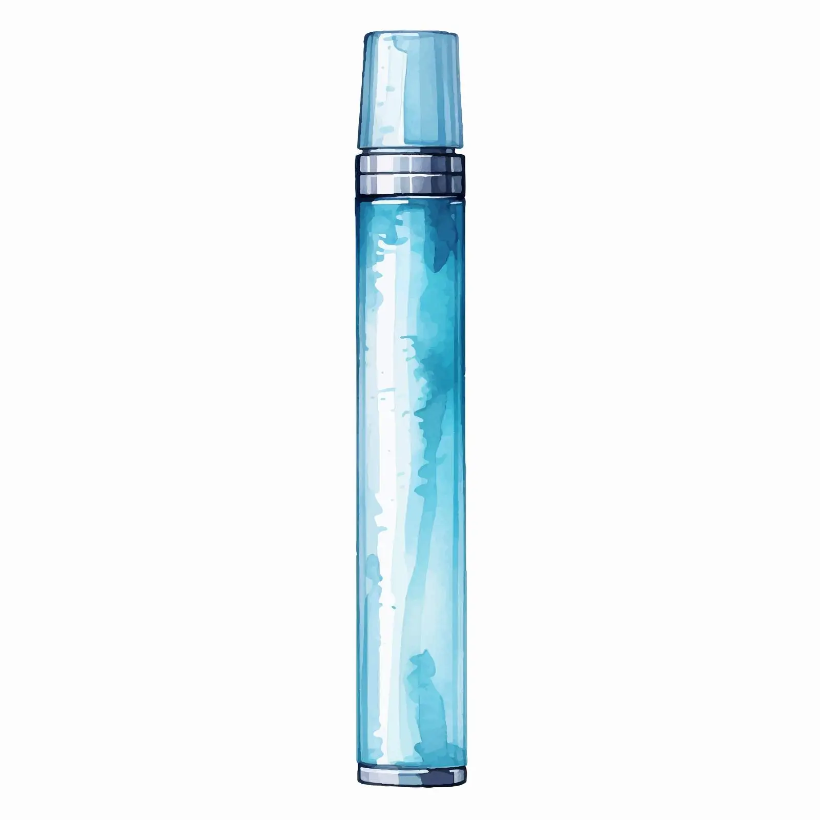 Blue Watercolor Tube Illustration on White Background — free download from Dotvec