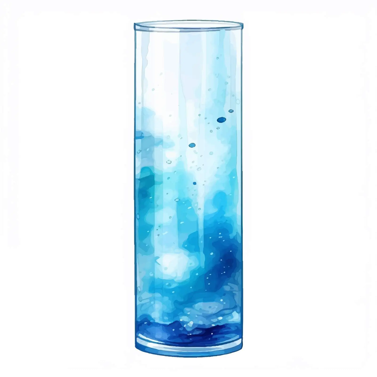 Blue Watercolor Tube Illustration on White Background — free download from Dotvec