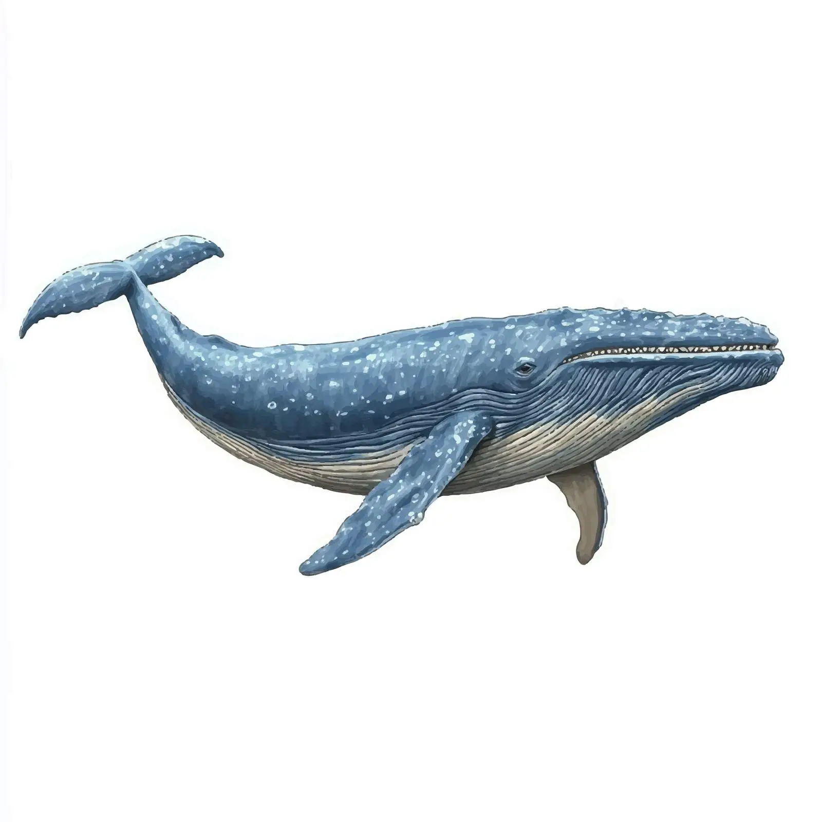 Hand-Drawn Blue Whale Vector Illustration — free download from Dotvec