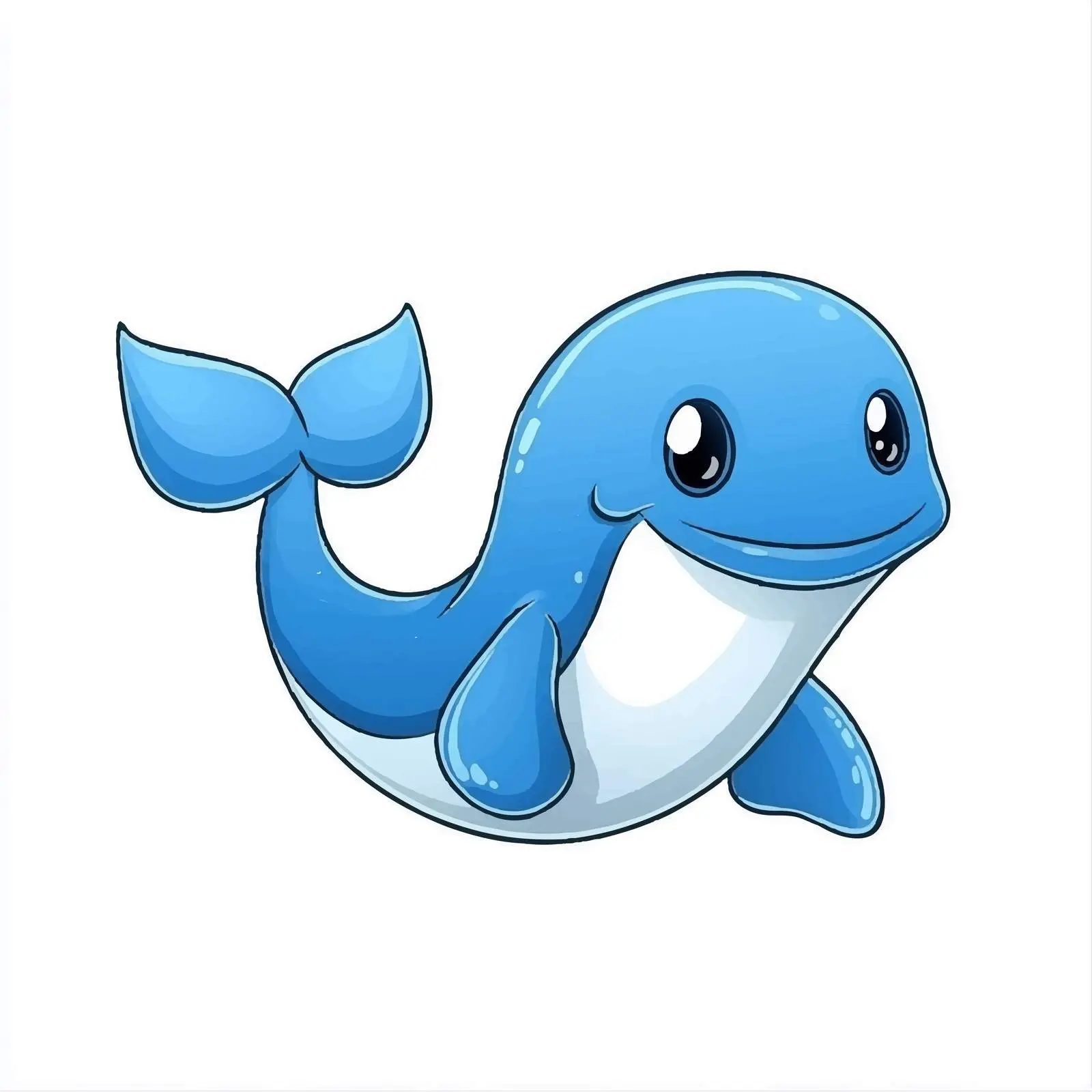 Hand-Drawn Blue Whale Vector Illustration — free download from Dotvec