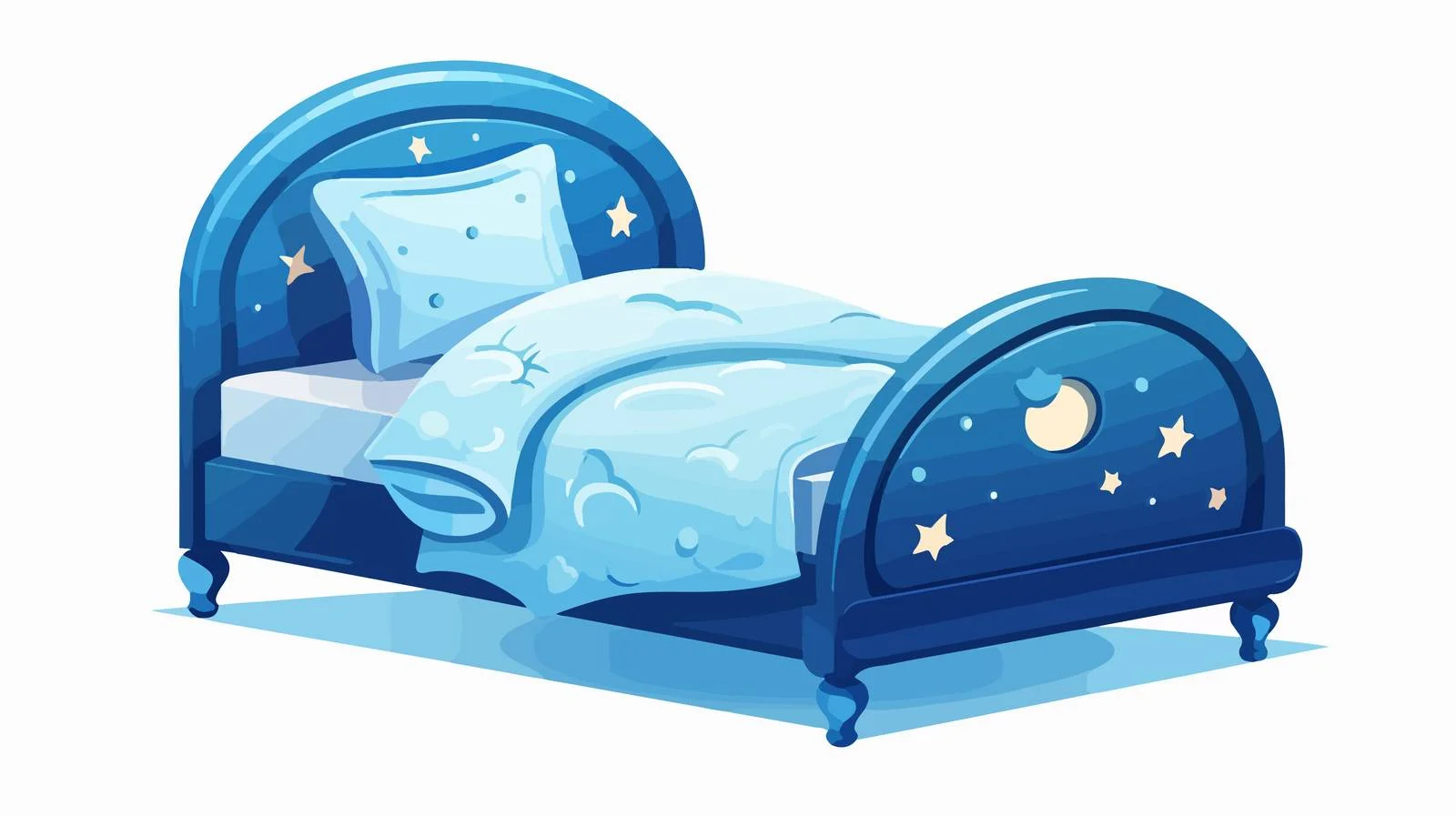Premium Blue Kid Bed Design — free download from Dotvec