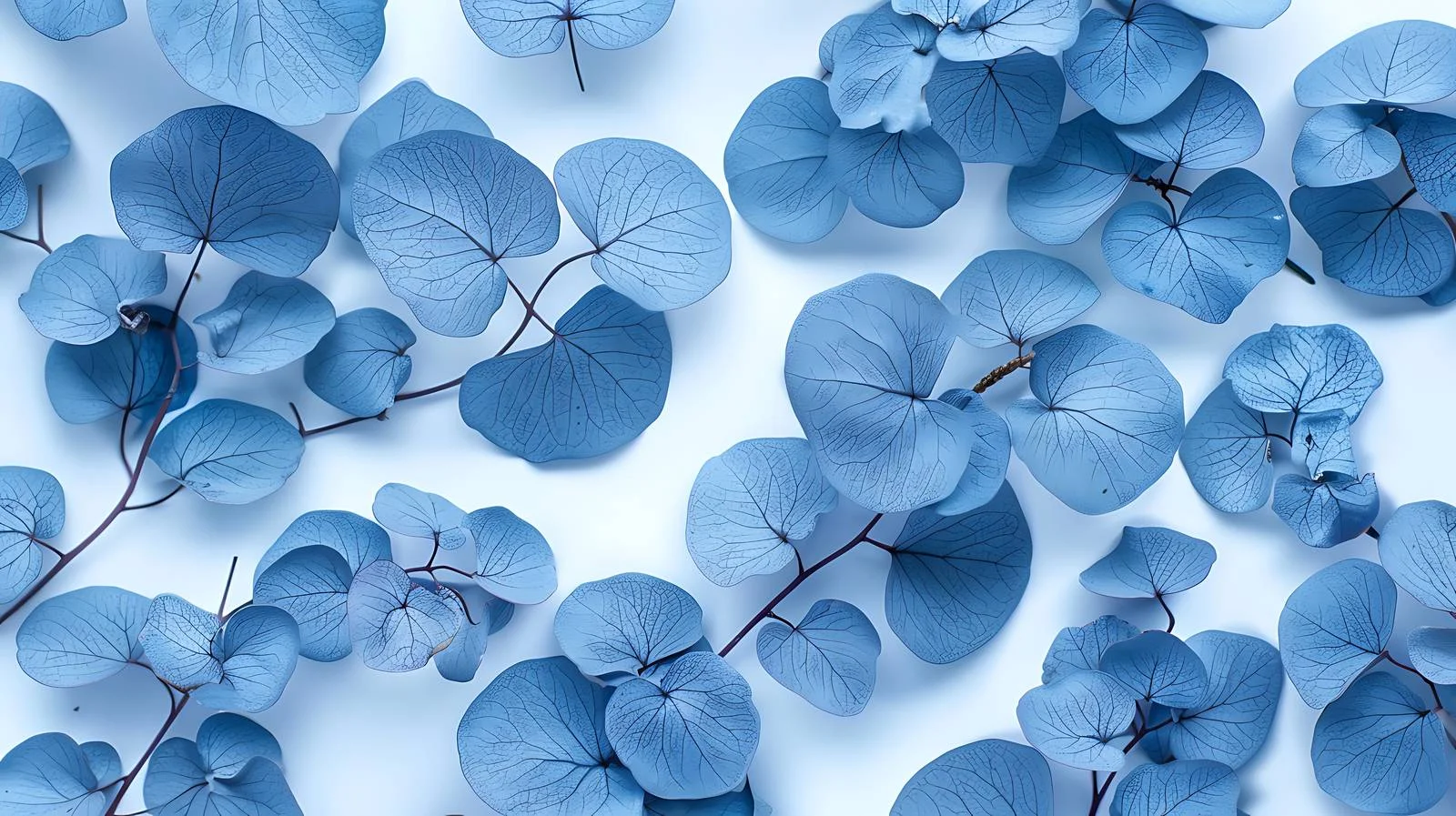 Vibrant Blue Plant Leaves in Autumn — free download from Dotvec