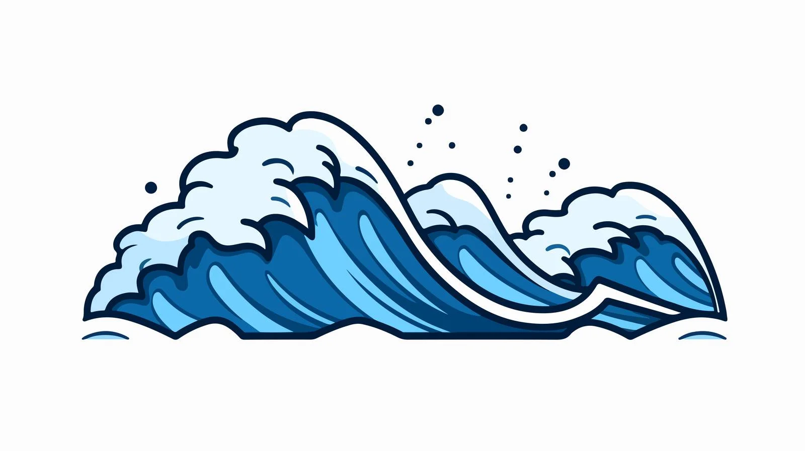Ocean Wave Icon Vector Image — free download from Dotvec