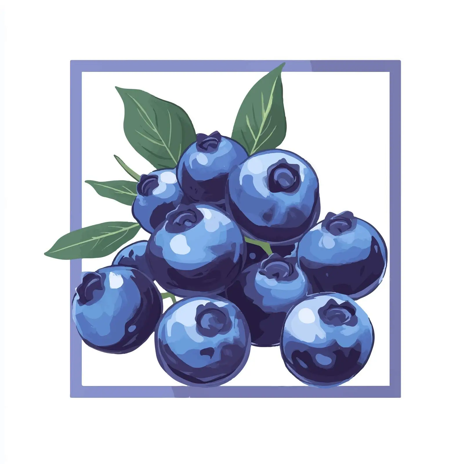 Fresh Ripe Blueberries Vector Illustration — free download from Dotvec