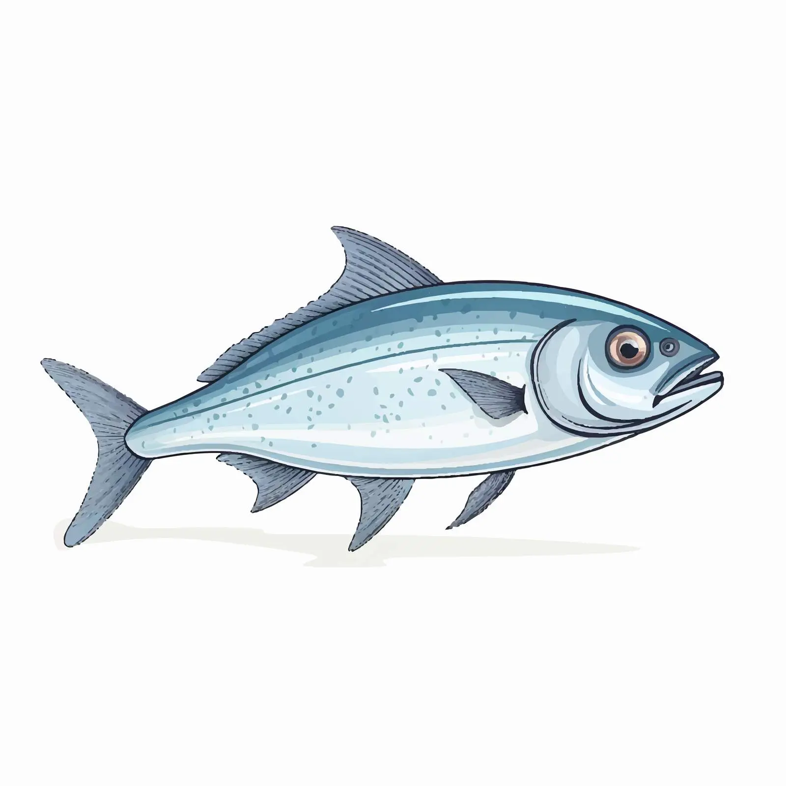 Stylish Bluefish Vector Illustration on White Background — free download from Dotvec