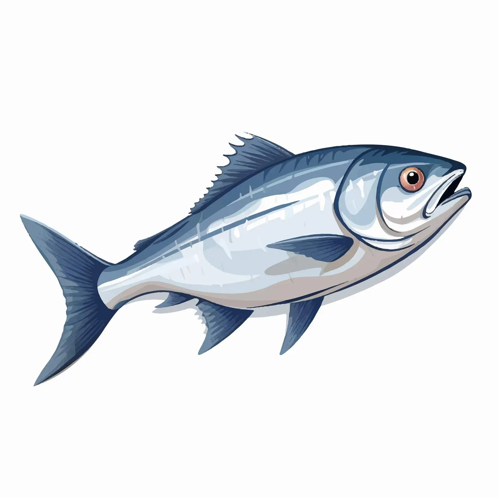 Bluefish Vector Illustration on White Background — free download from Dotvec