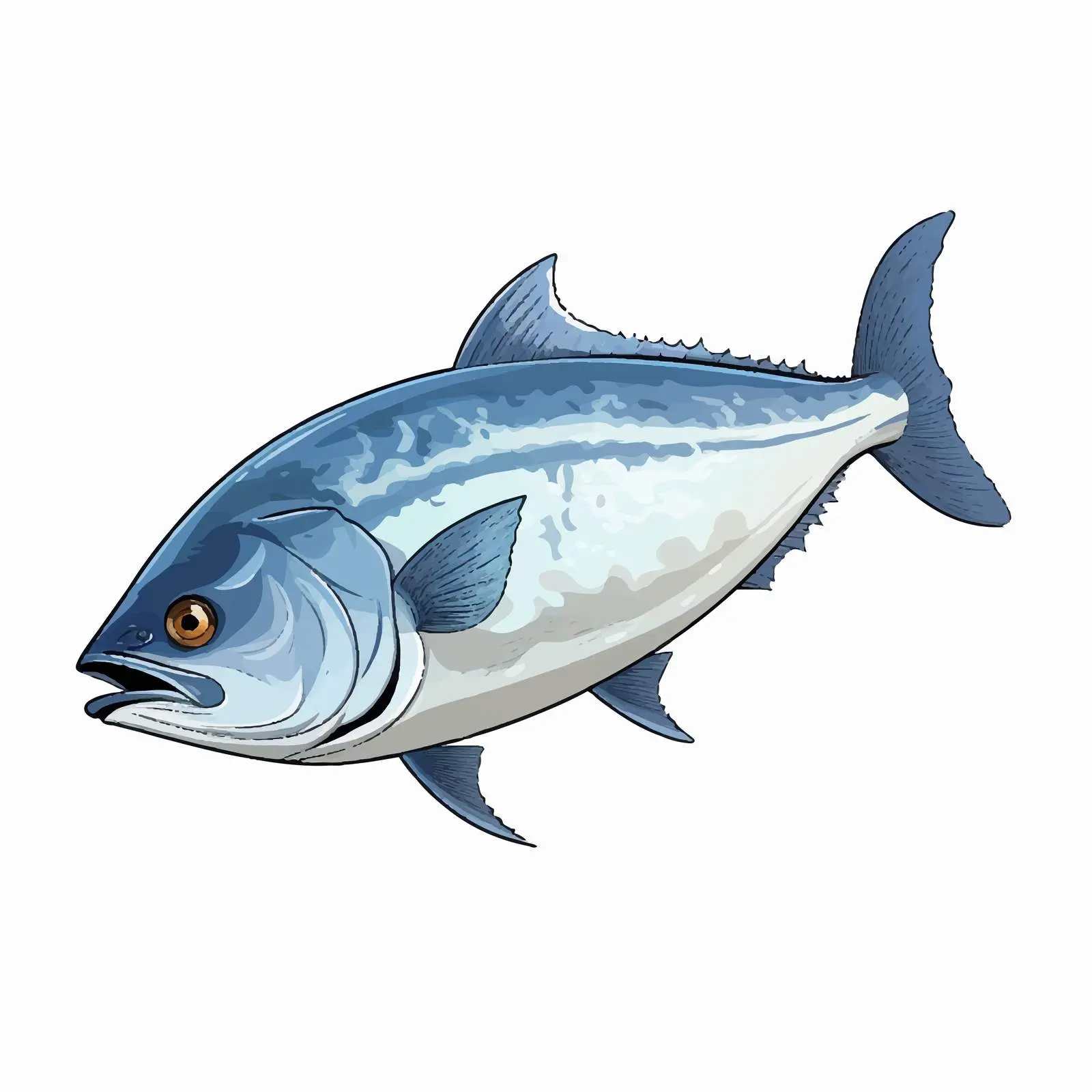 Bluefish Vector Illustration on White Background — free download from Dotvec