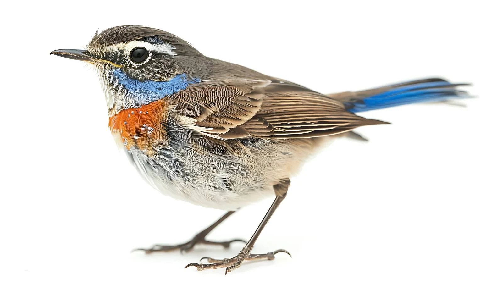 Exquisite Bluethroat Bird Close-Up Isolation — free download from Dotvec
