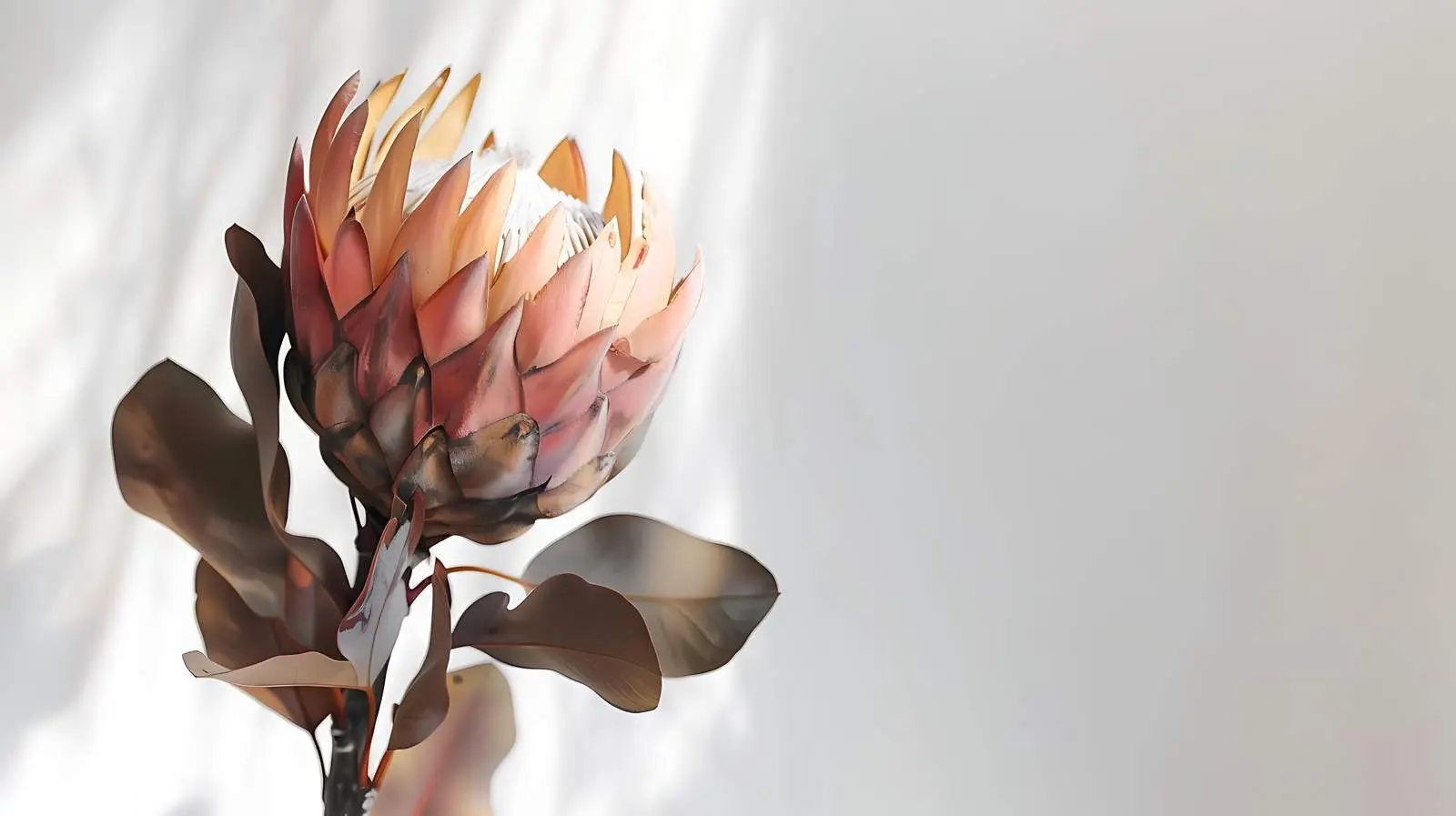 Elegant Blurred Dried Protea Flower in Vase — free download from Dotvec