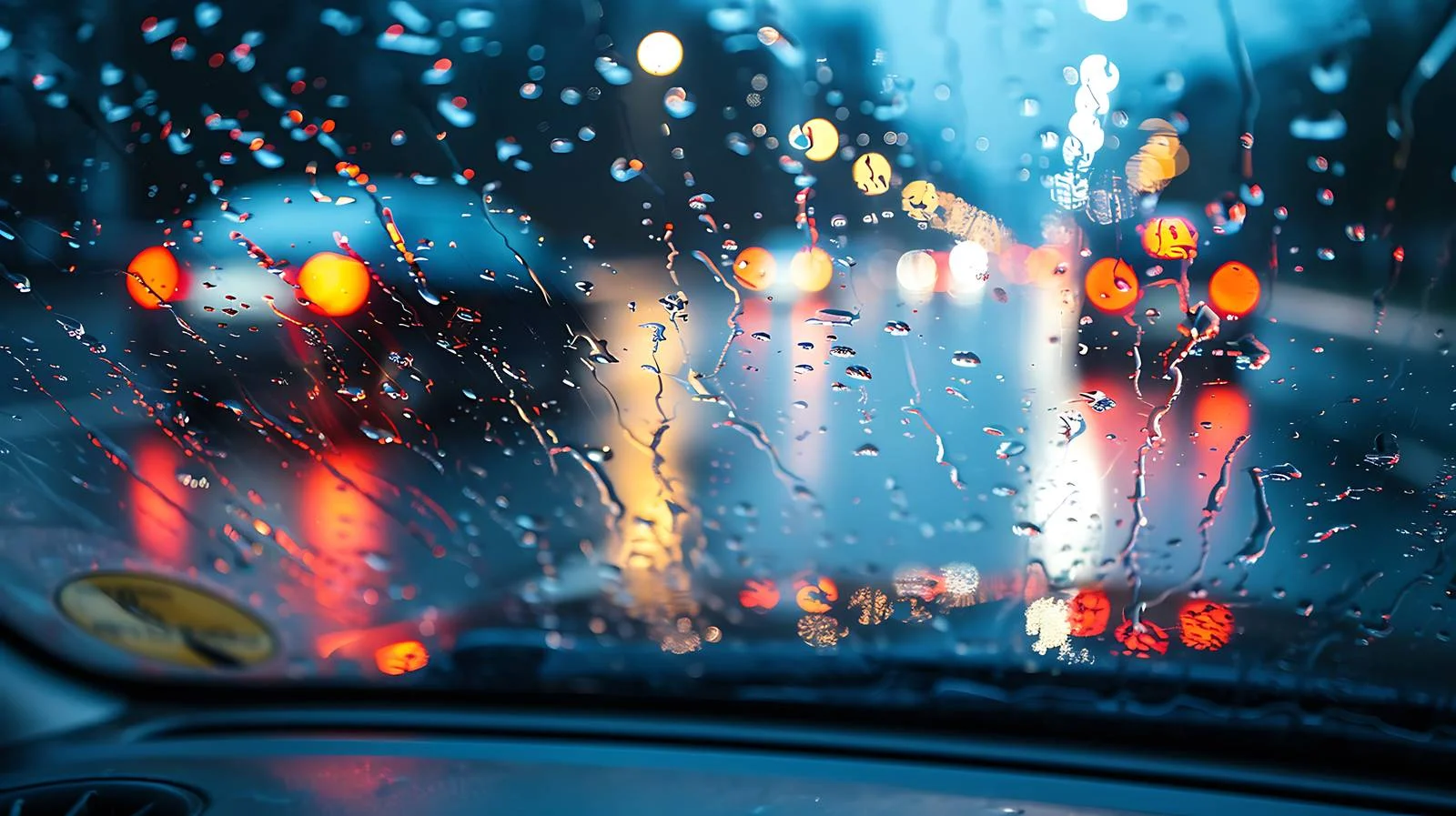 Raindrops on Car Glass: Abstract Background — free download from Dotvec