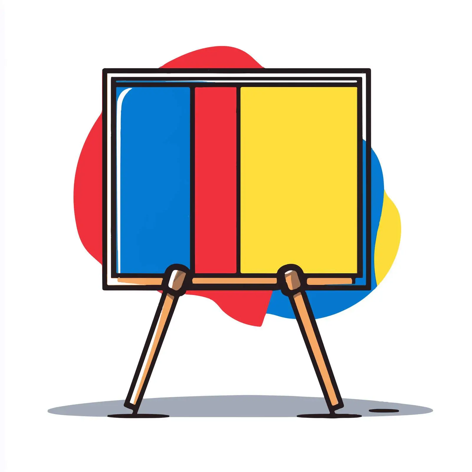 Outline Thin Line Board Stand Icon – free oar image from Dotvec