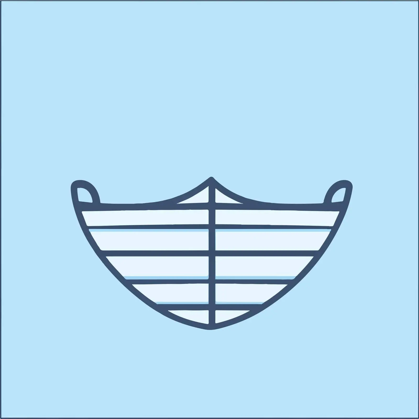 Isolated Boat Icon on Blue Background — free download from Dotvec
