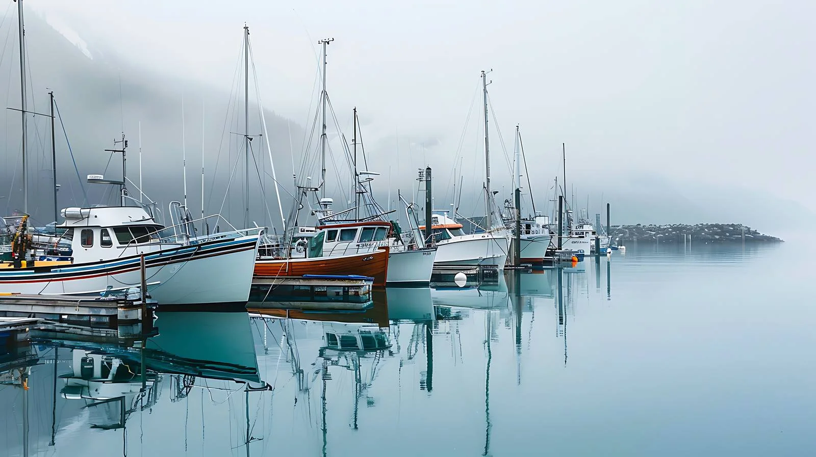 Seward Harbor Boats Moored in Alaska — free download from Dotvec