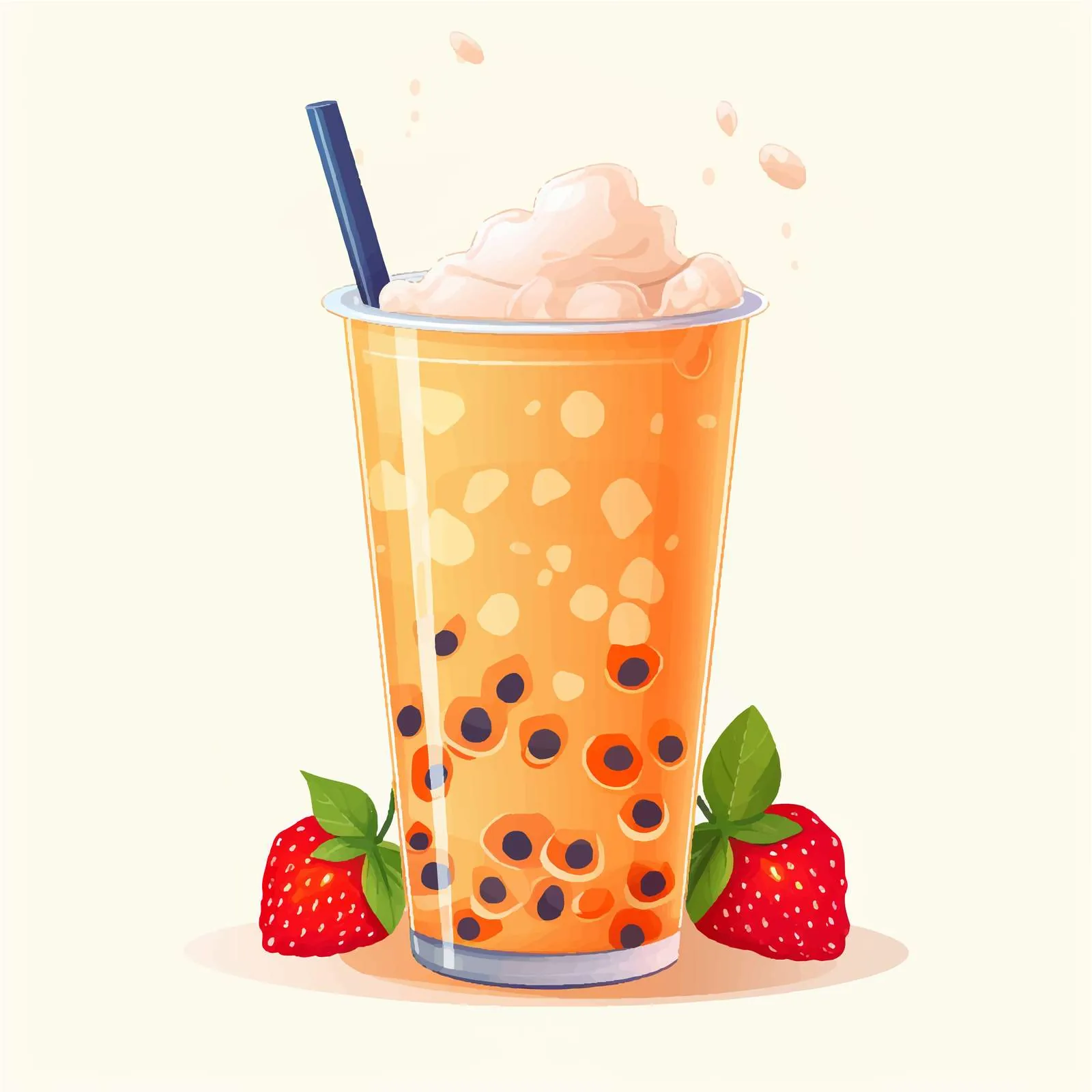Boba Bubble Tea Summer Vibes Composition — free download from Dotvec