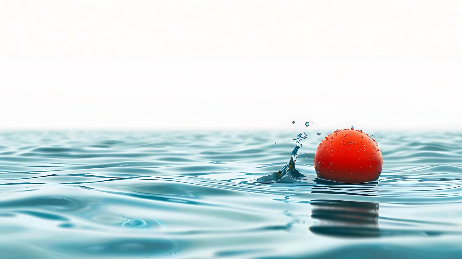 Tranquil bobber on white surface with ripples — free download from Dotvec
