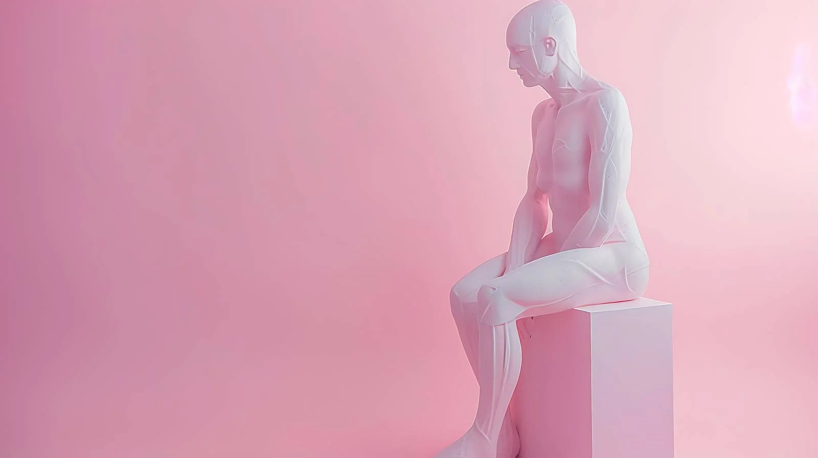 Elegant Statue on Pink Background Art — free download from Dotvec