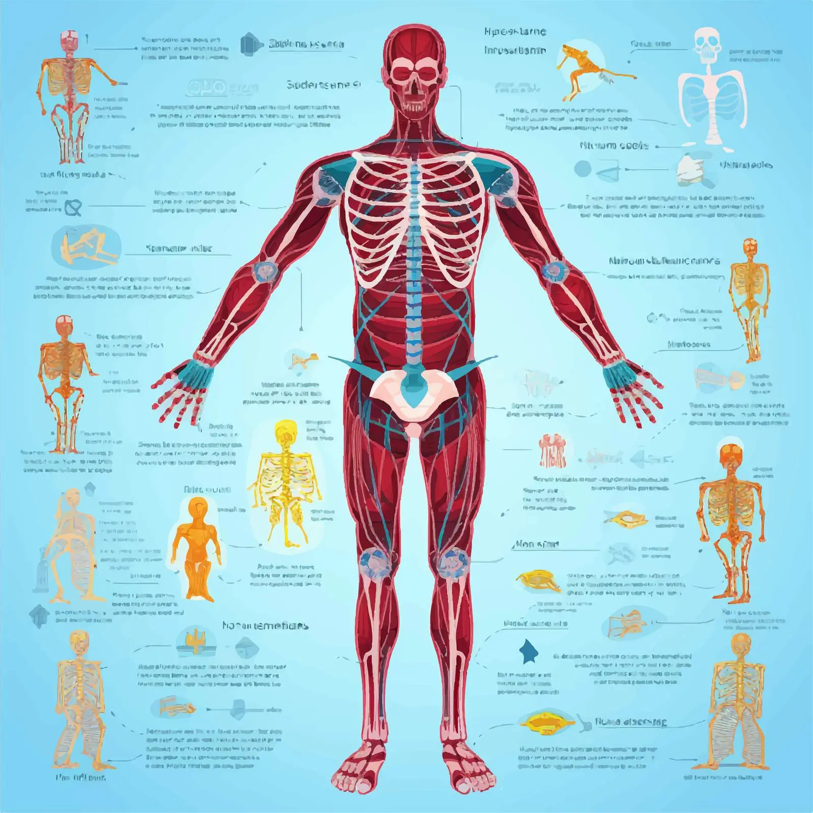 Cartoon Body System Vector Illustration – free healthcare illustration image from Dotvec