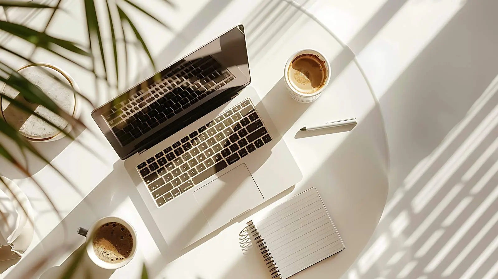 Boho Styled Workspace with Laptop and Notebook — free download from Dotvec