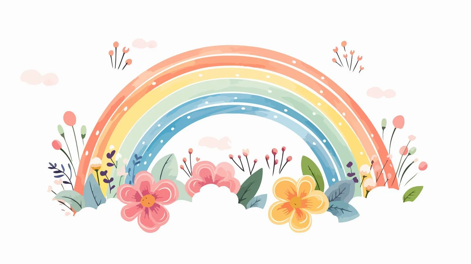Pastel Rainbow Baby Greeting Card — free download from Dotvec