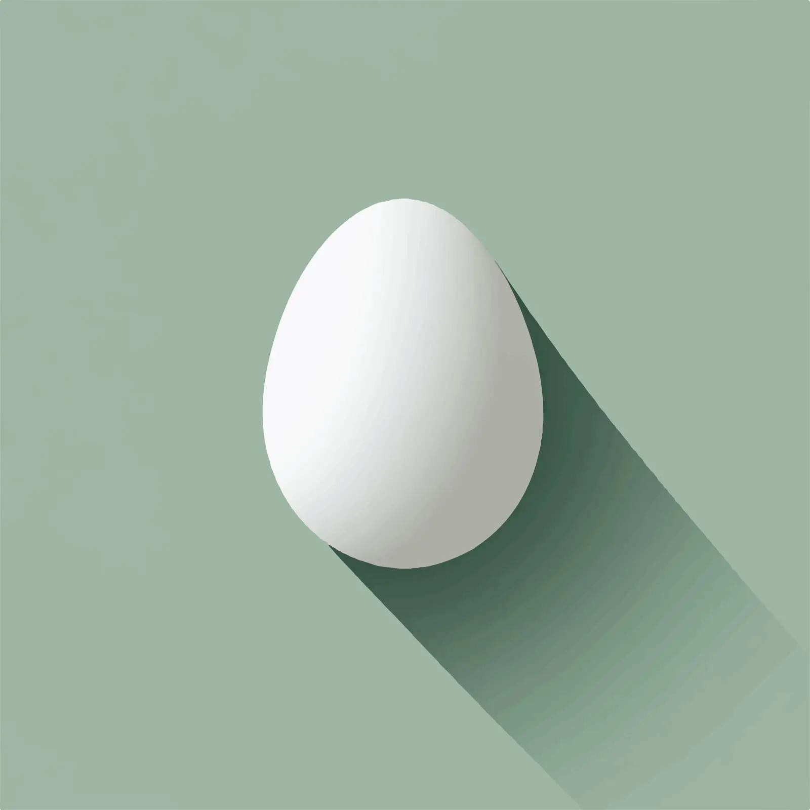 Flat Boiled Egg with Long Shadow — free download from Dotvec