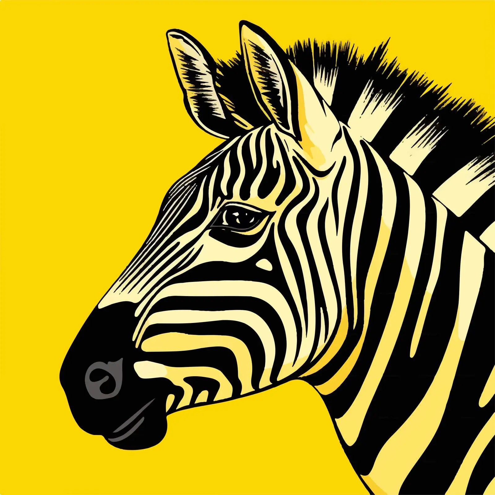 Yellow and Black Zebra Stripes Vector Design — free download from Dotvec