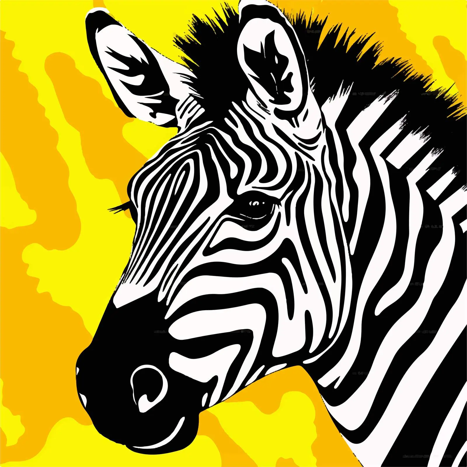 Bold Yellow and Black Zebra Stripes Vector — free download from Dotvec