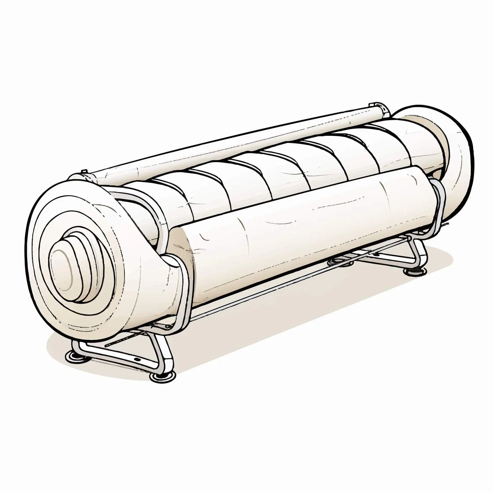 Cartoon Bolster Line Vector Illustration — free download from Dotvec