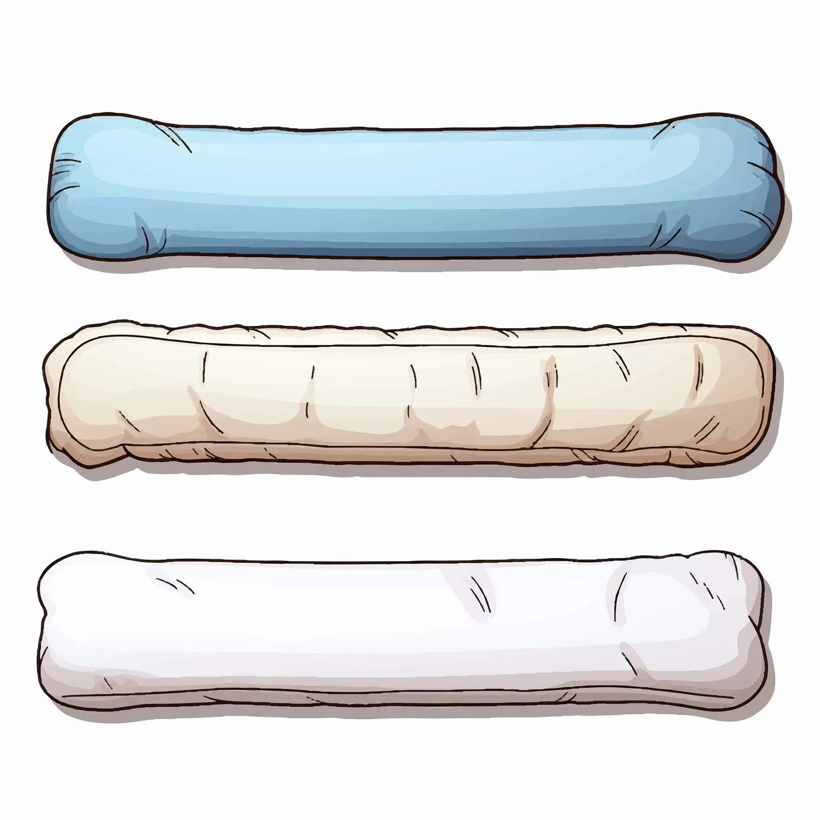 Bolster Pillow Vector Illustration on White Background — free download from Dotvec