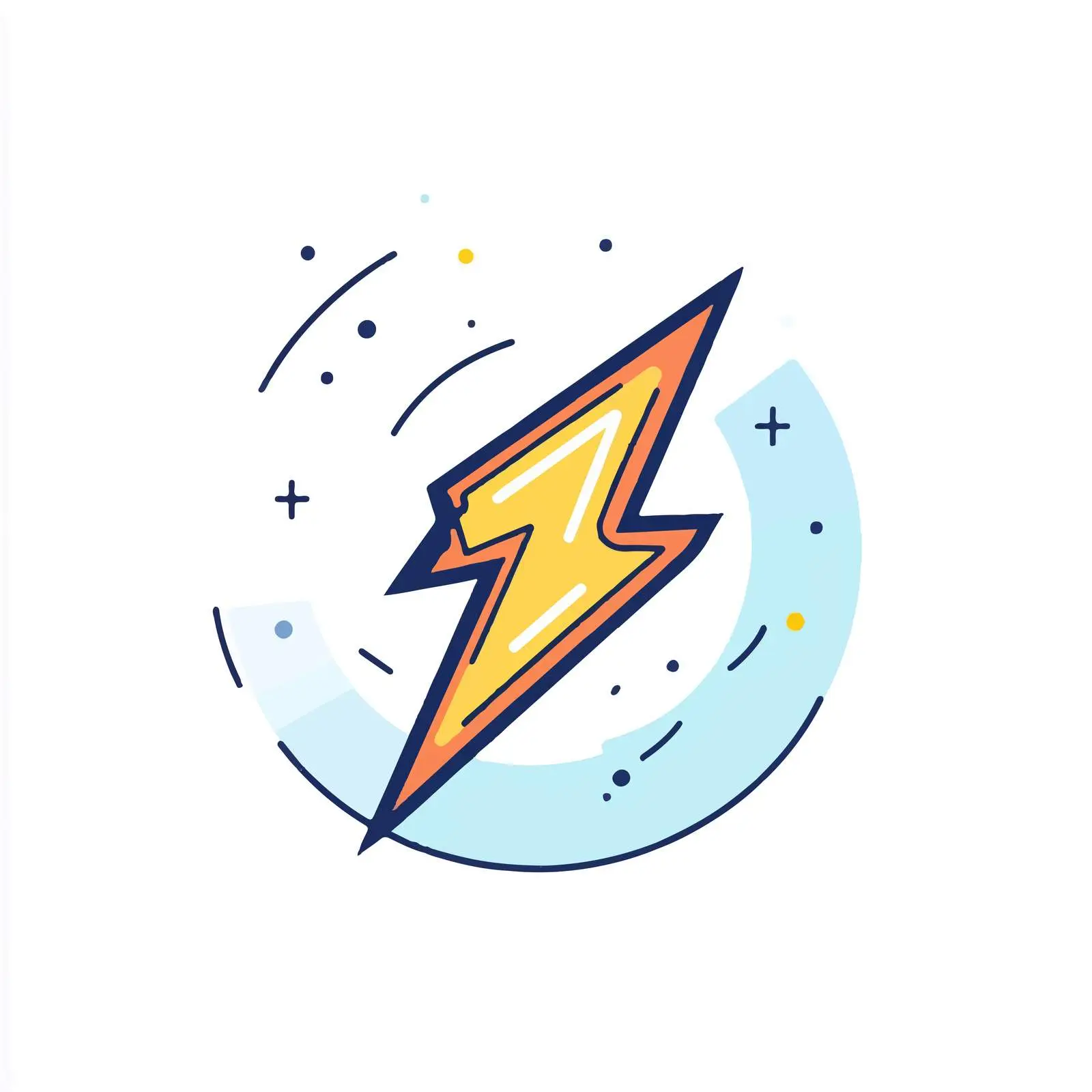 Flat Vector Lightning Bolt Icon — free download from Dotvec