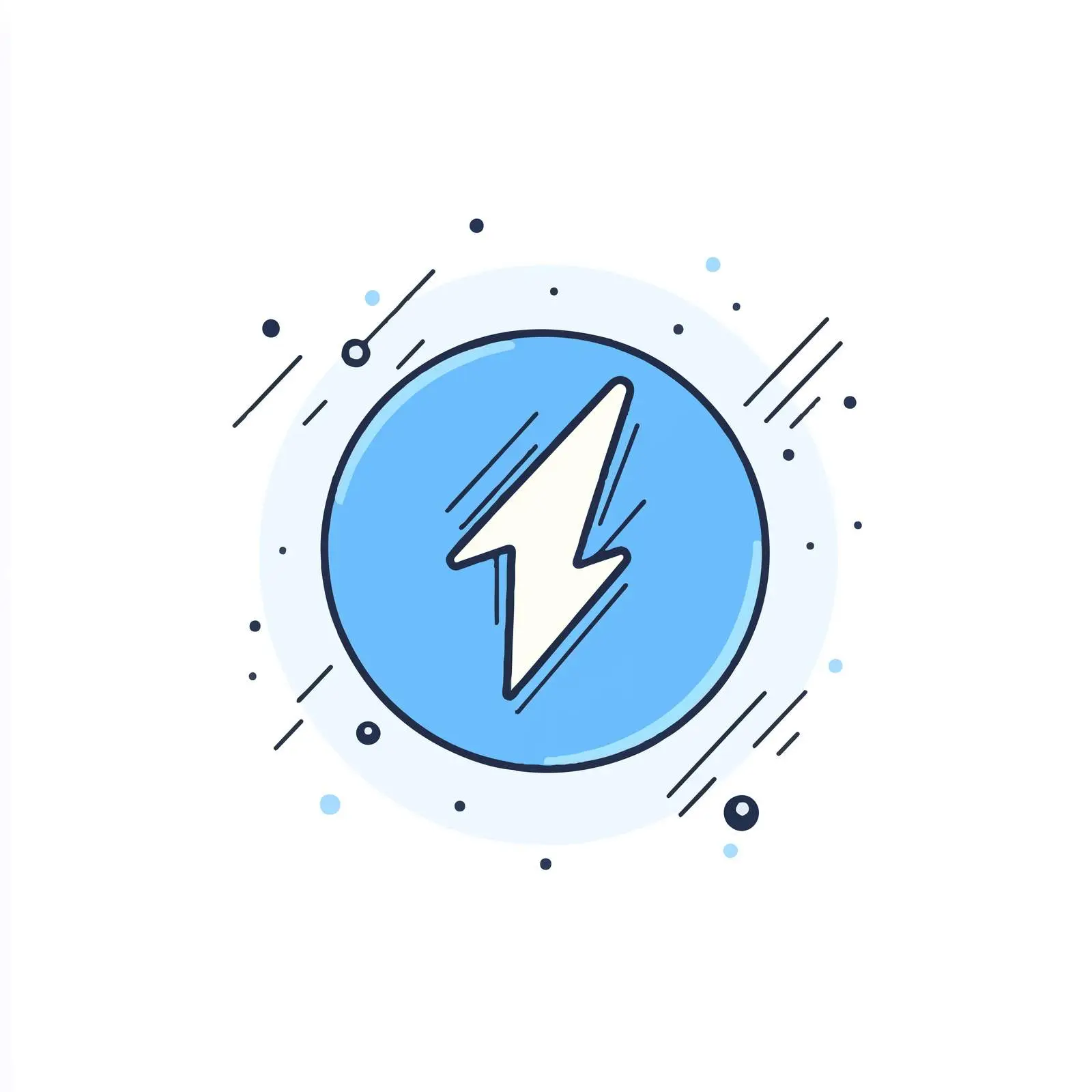 Flat Vector Lightning Bolt Icon — free download from Dotvec