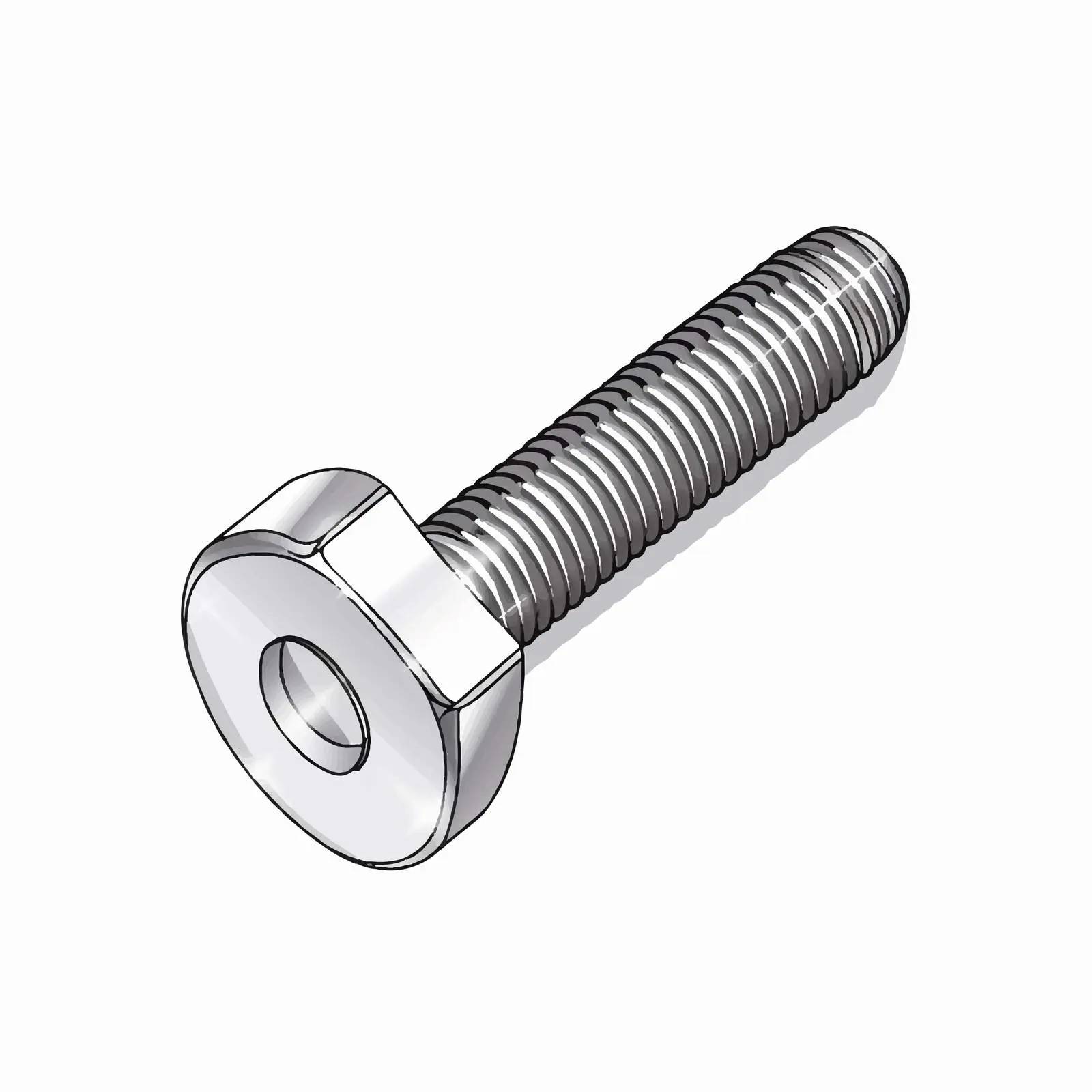 Bolt Outline Vector Illustration on White Background — free download from Dotvec