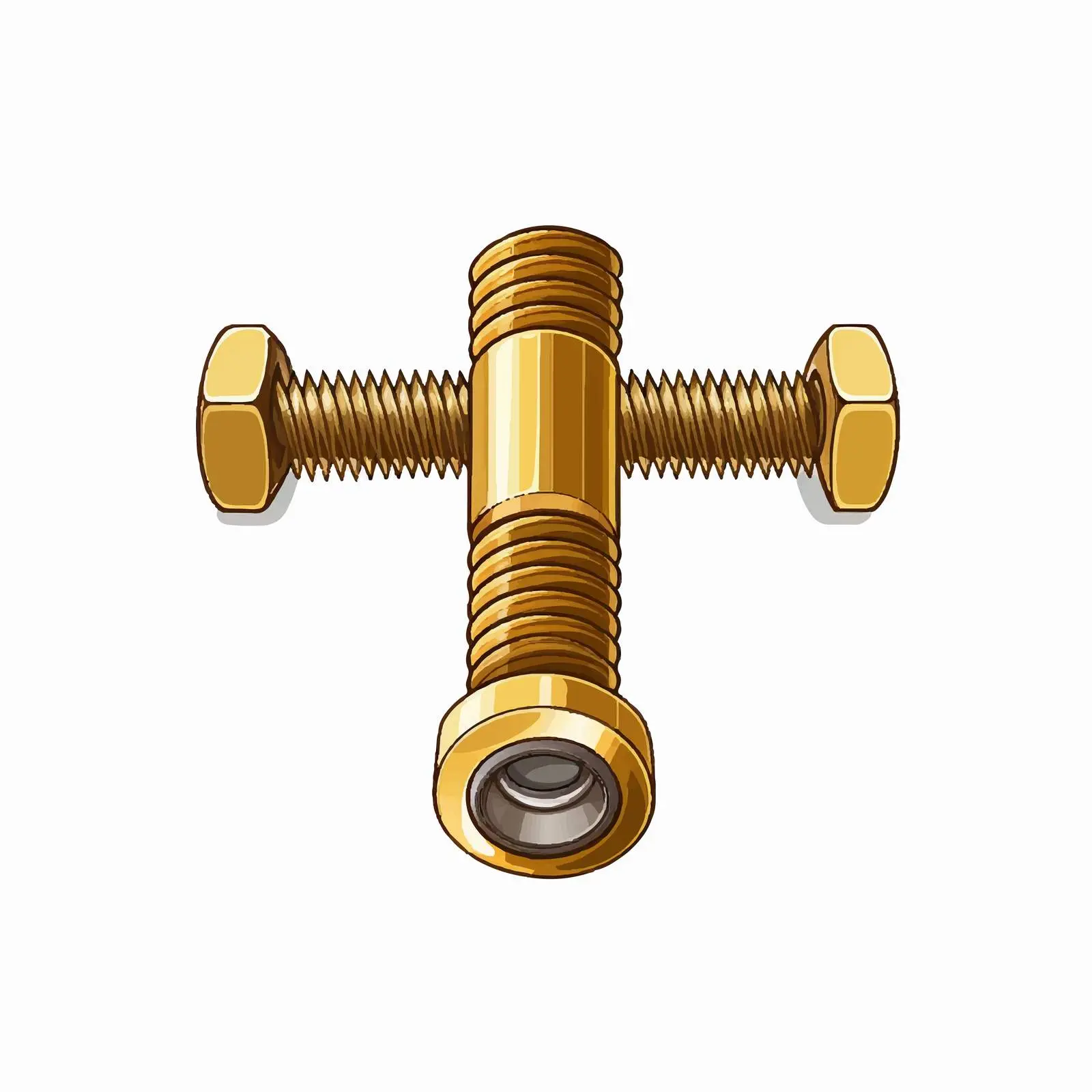 Top View Bolt Vector Illustration on White Background — free download from Dotvec