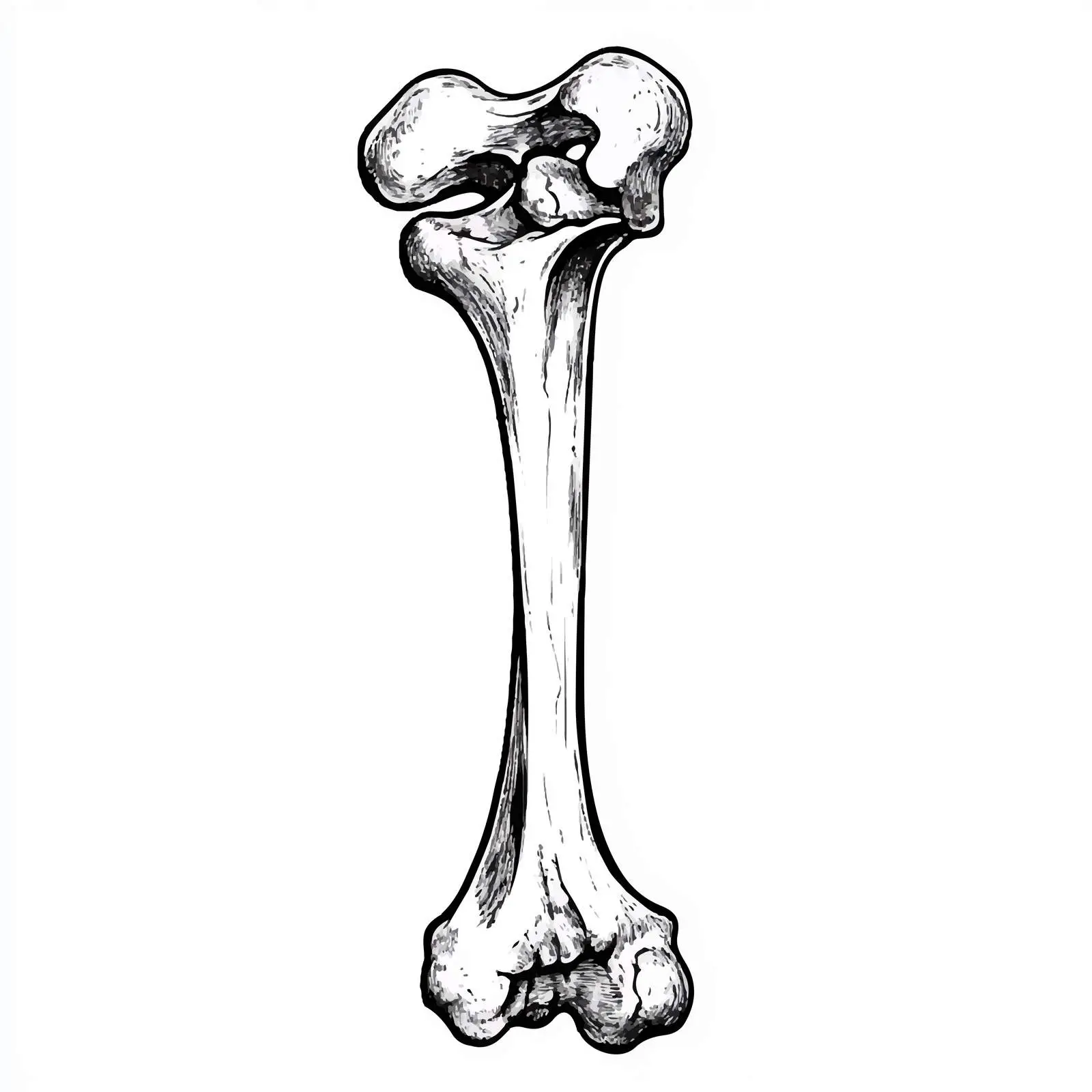 Black and White Bone Illustration — free download from Dotvec