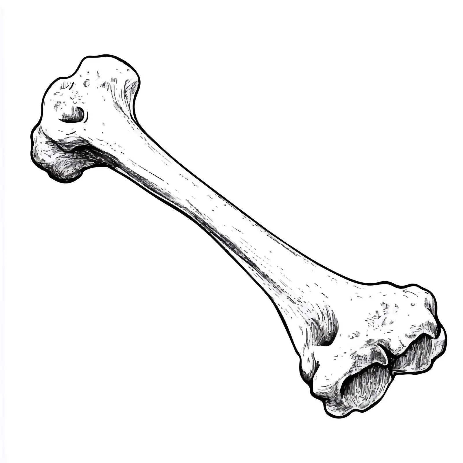 Black and White Bone Illustration — free download from Dotvec