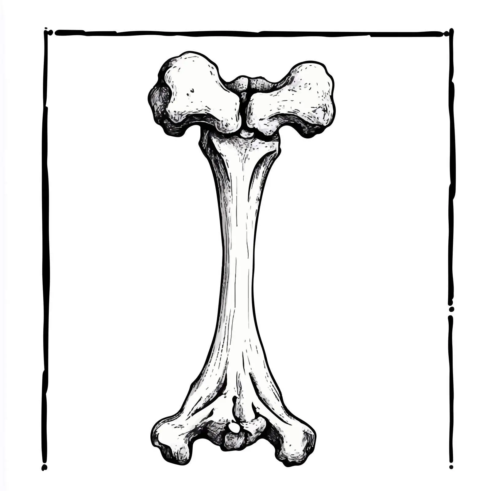 Black and White Bone Illustration — free download from Dotvec