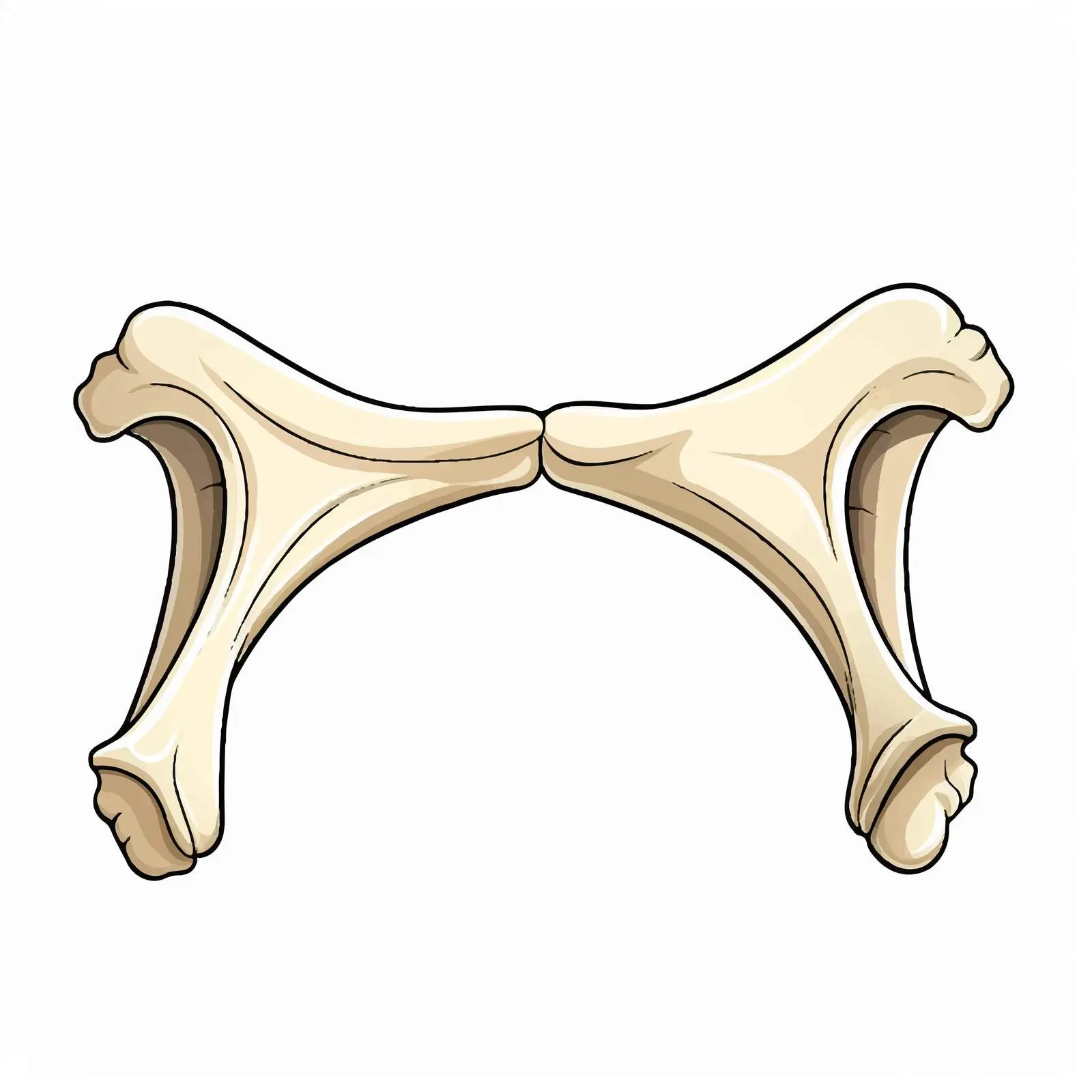 Top View Bone Vector Illustration on White Background — free download from Dotvec