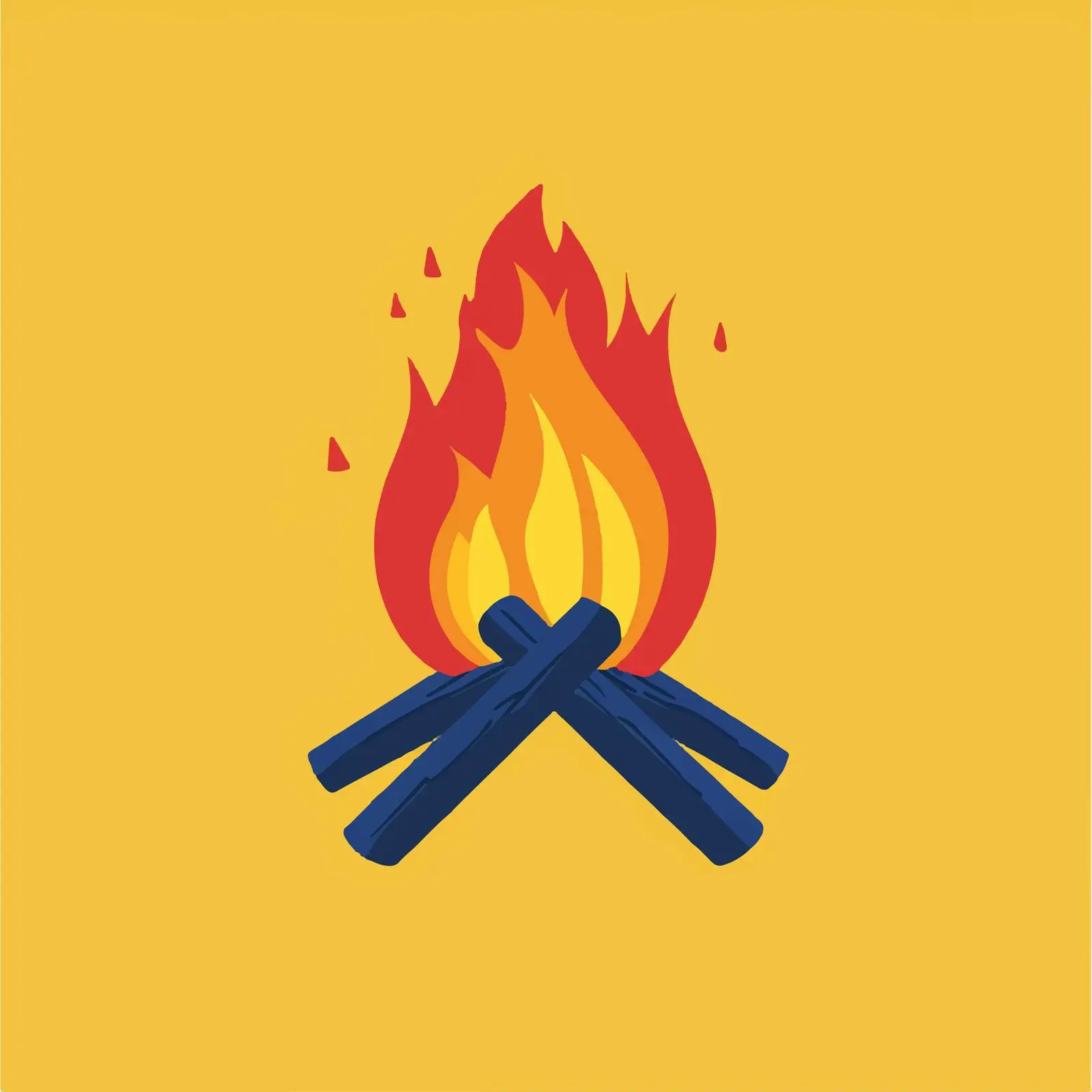 Isolated Bonfire Vector Icon Design – free bonfire image from Dotvec