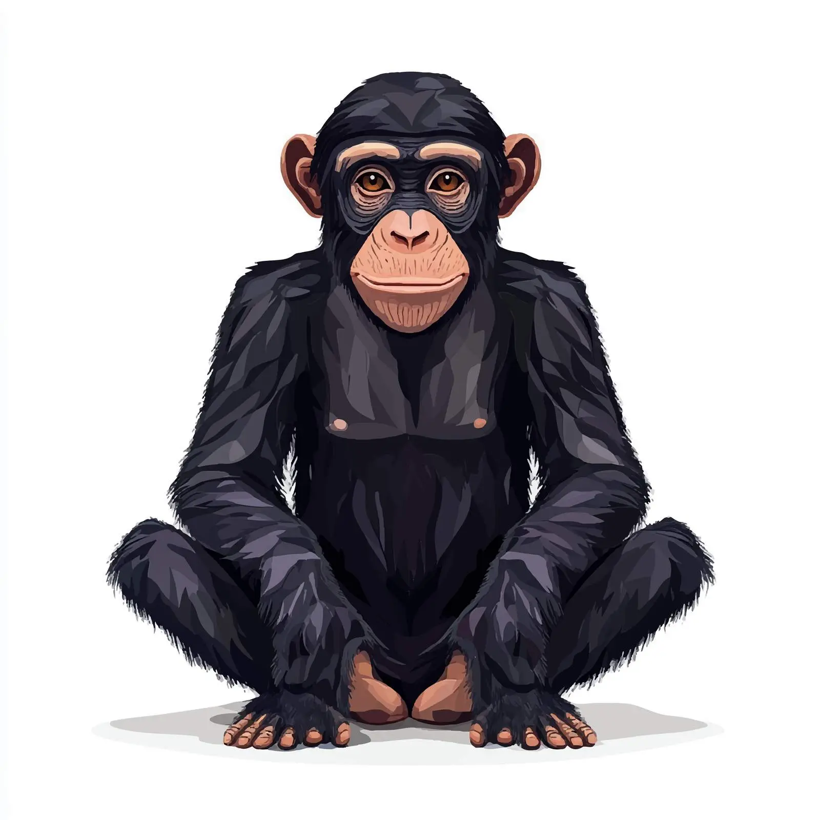 Bonobo Vector Illustration Centered Design — free download from Dotvec